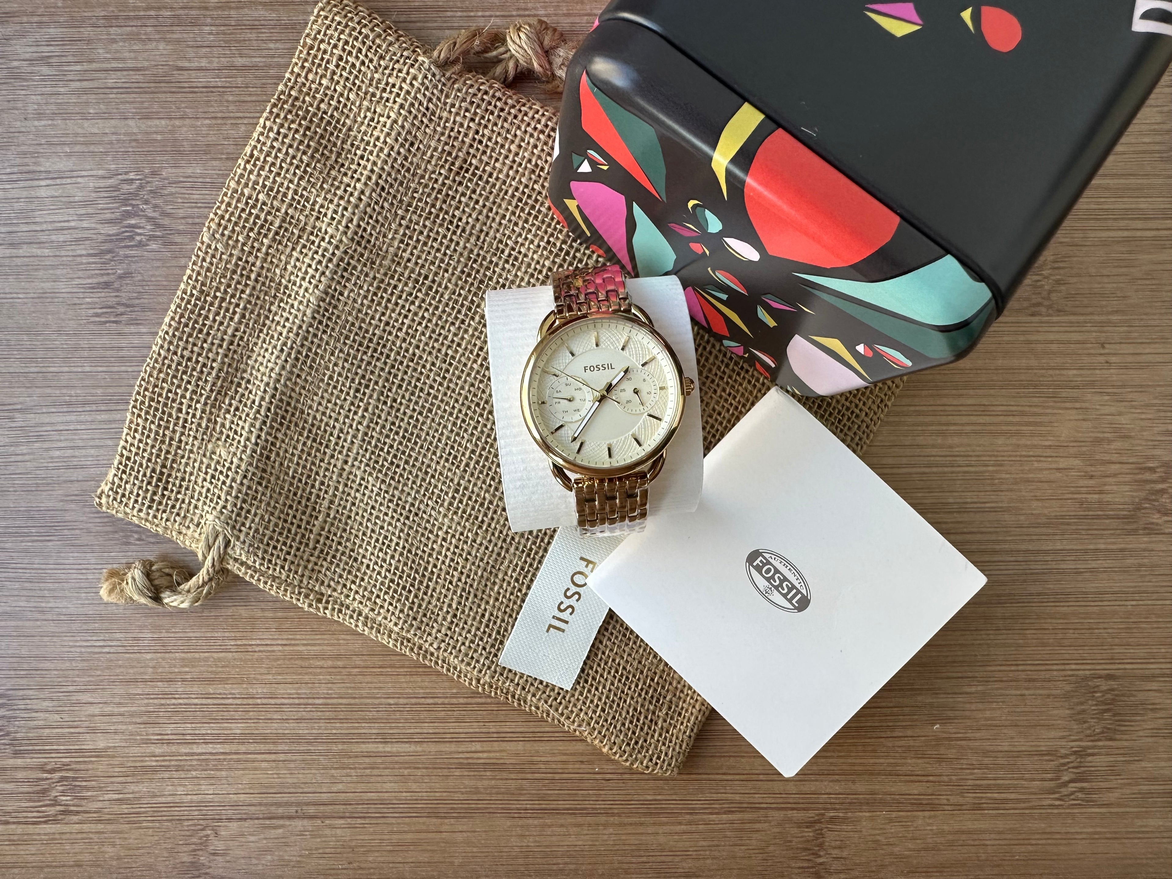 Ceas Fossil Tailor Gold nou - ES3714 - 35mm diametrul