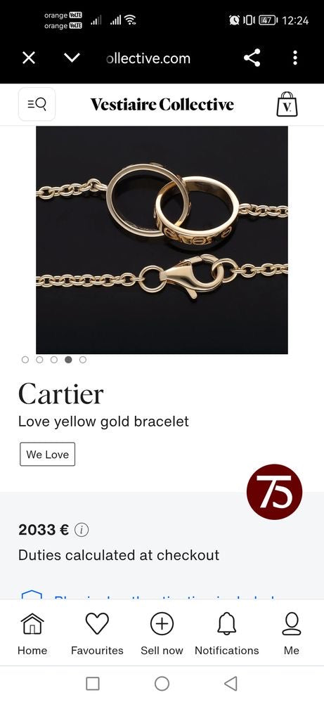 Brǎțarǎ Cartier Aur 18k condiție excelentǎ - Baby Love