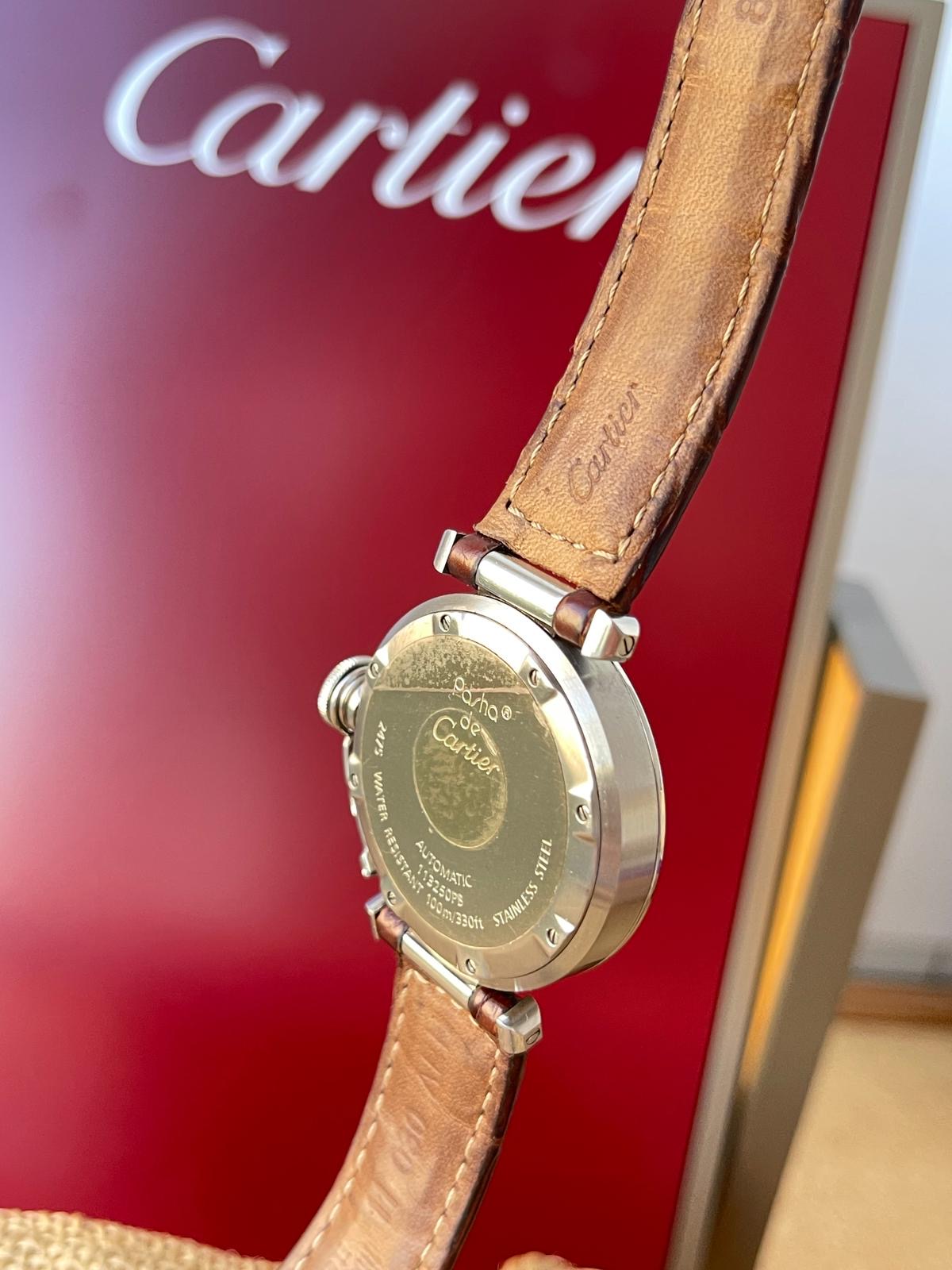 Cartier Pasha Automatic Big Date 35mm, curea de piele aligator 2475