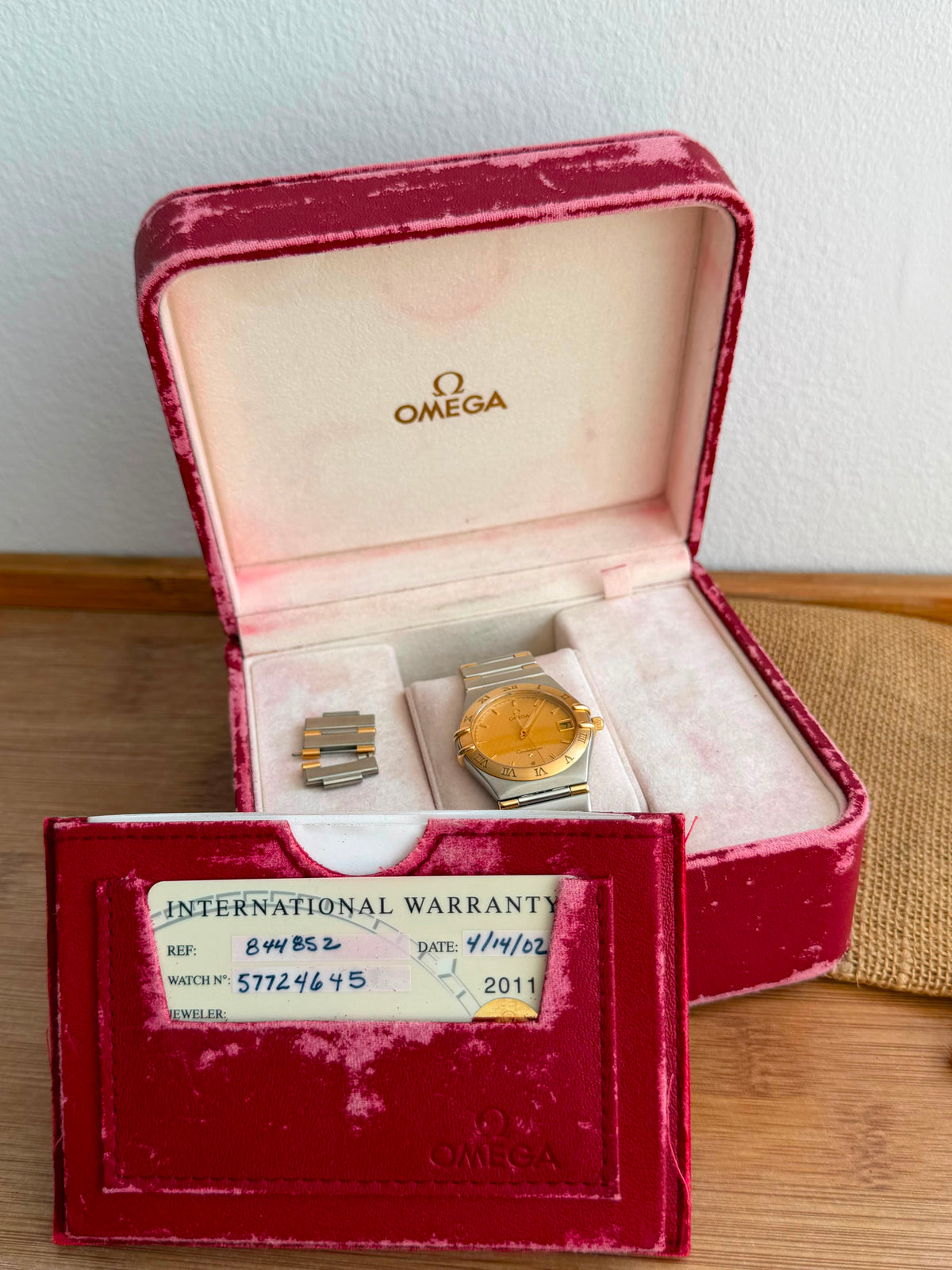 Omega Constellation Manhattan  Aur Otel - 33.5mm diametrul Full set - Conditie excelenta - Ref. 396.1201