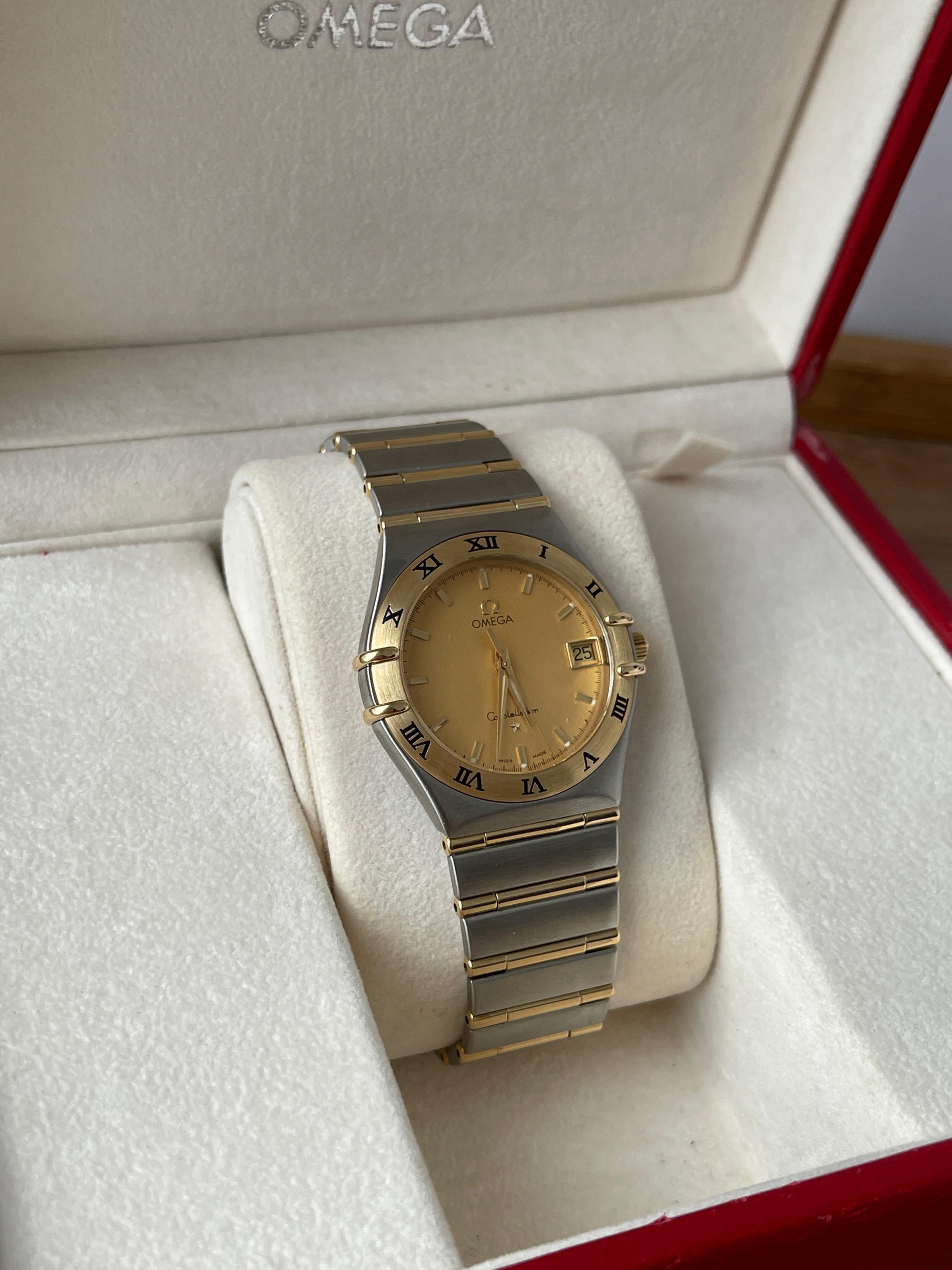 Superb Omega Constellation Aur 18k şi Oțel - Full set, conditie excelentǎ