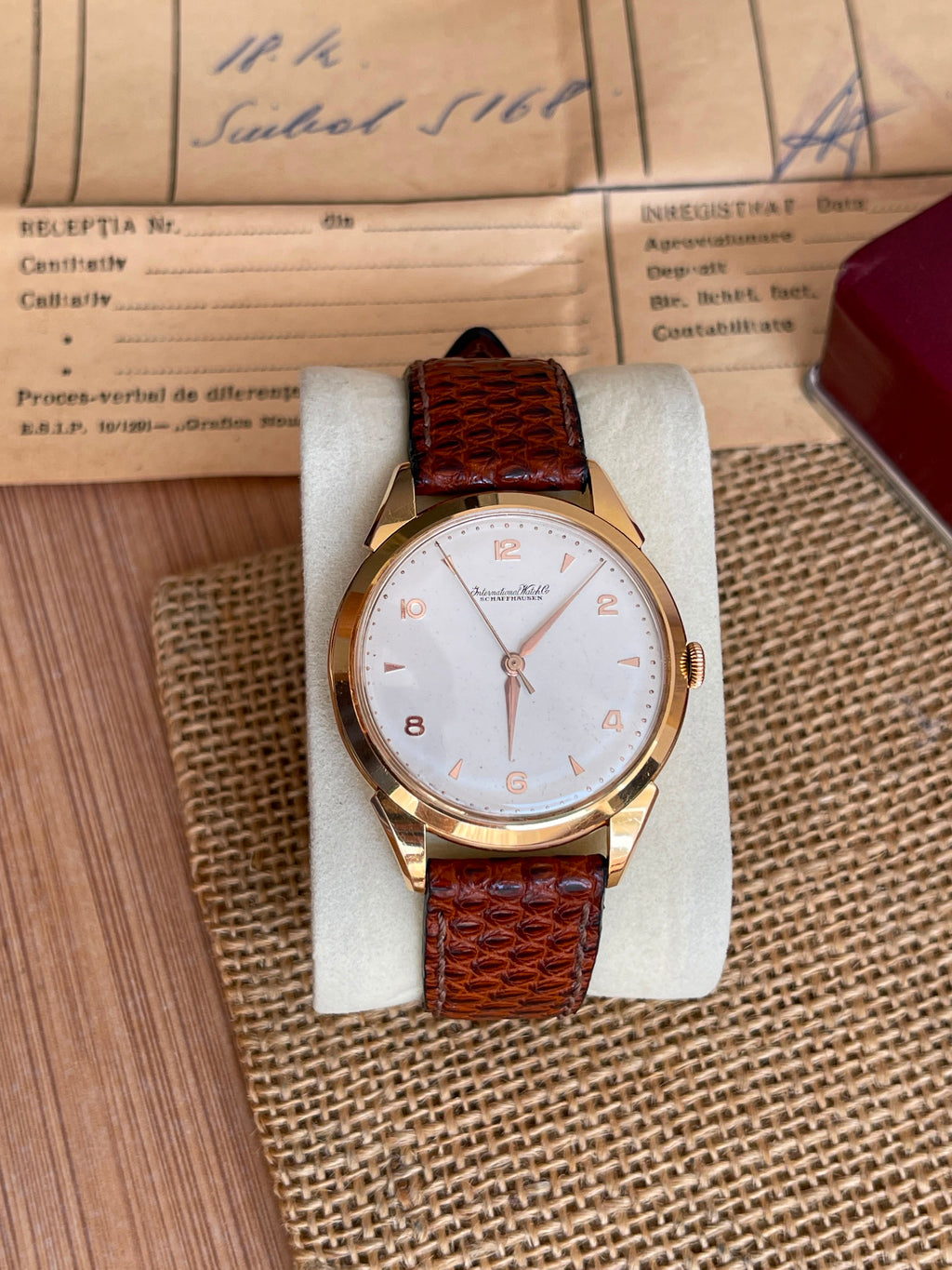 Ceas IWC din Aur 18K - Calibru Mecanic - Full set - impecabil - 15.07.1966