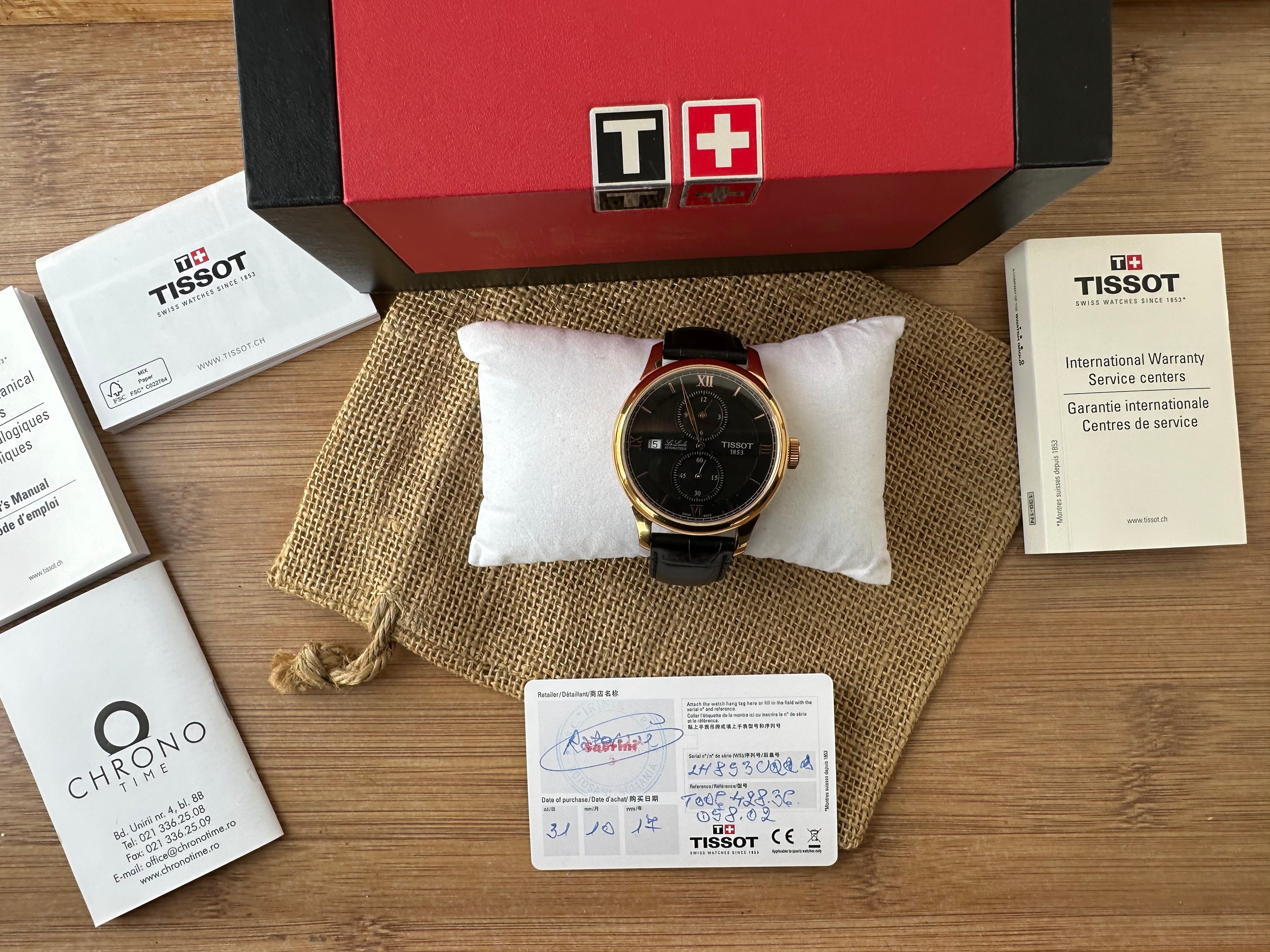 Tissot Le Locle - 39.3mm diametrul - mecanism Eta 2825-2