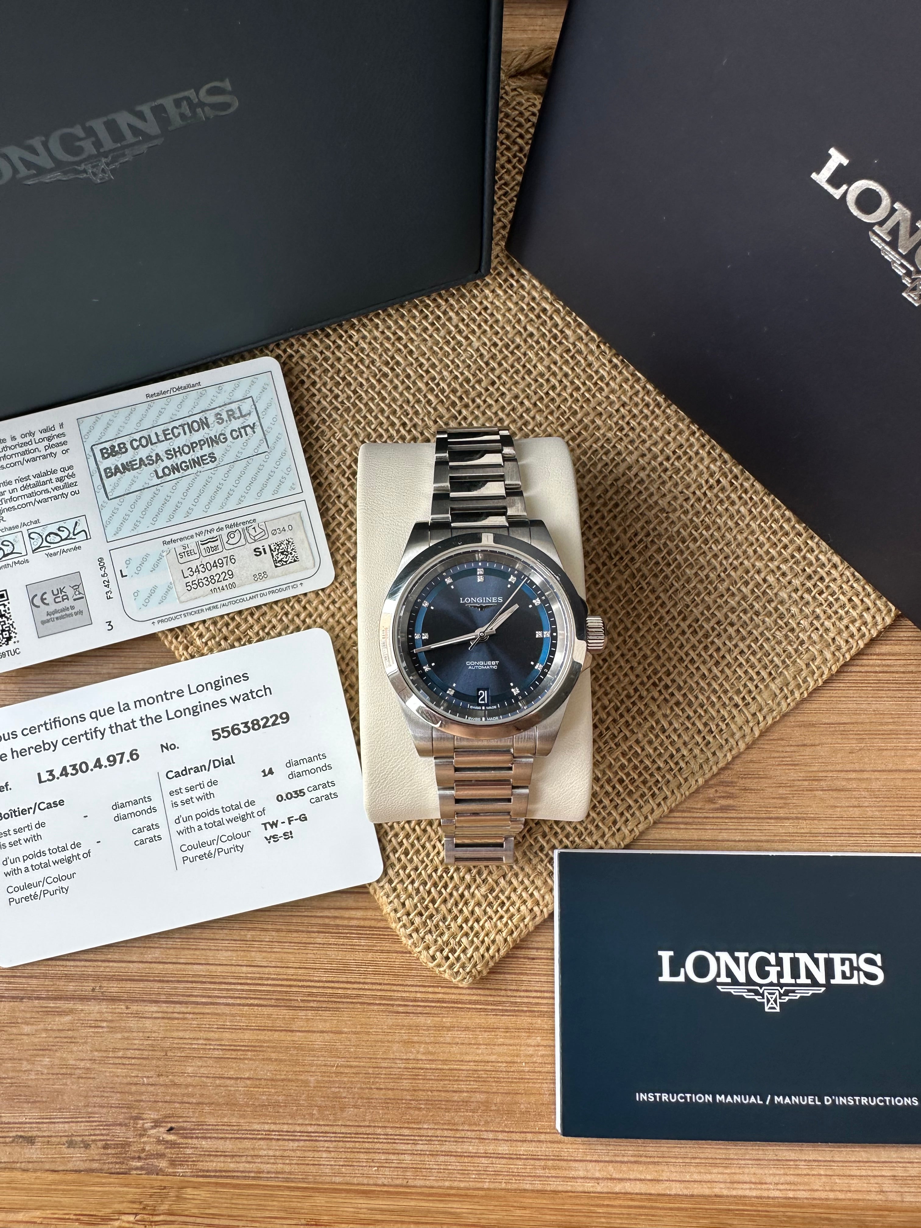 Longines Conquest Lady - Diamonds - L3.320.4.97.6