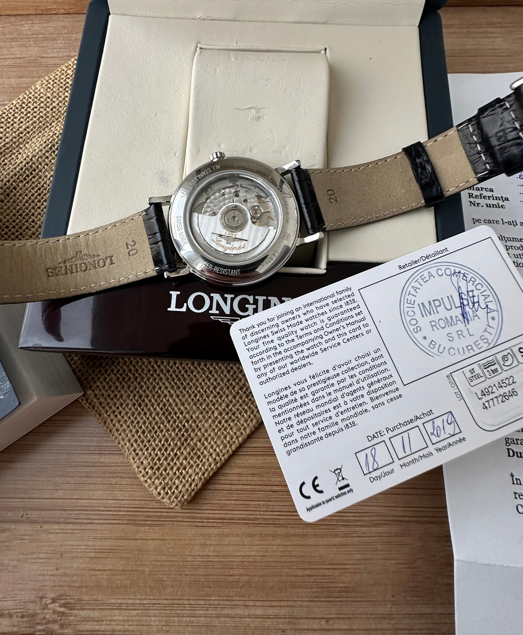 Longines Présence Automatic 38.5mm diametrul - impecabil - Full set L4.921.4.52.2