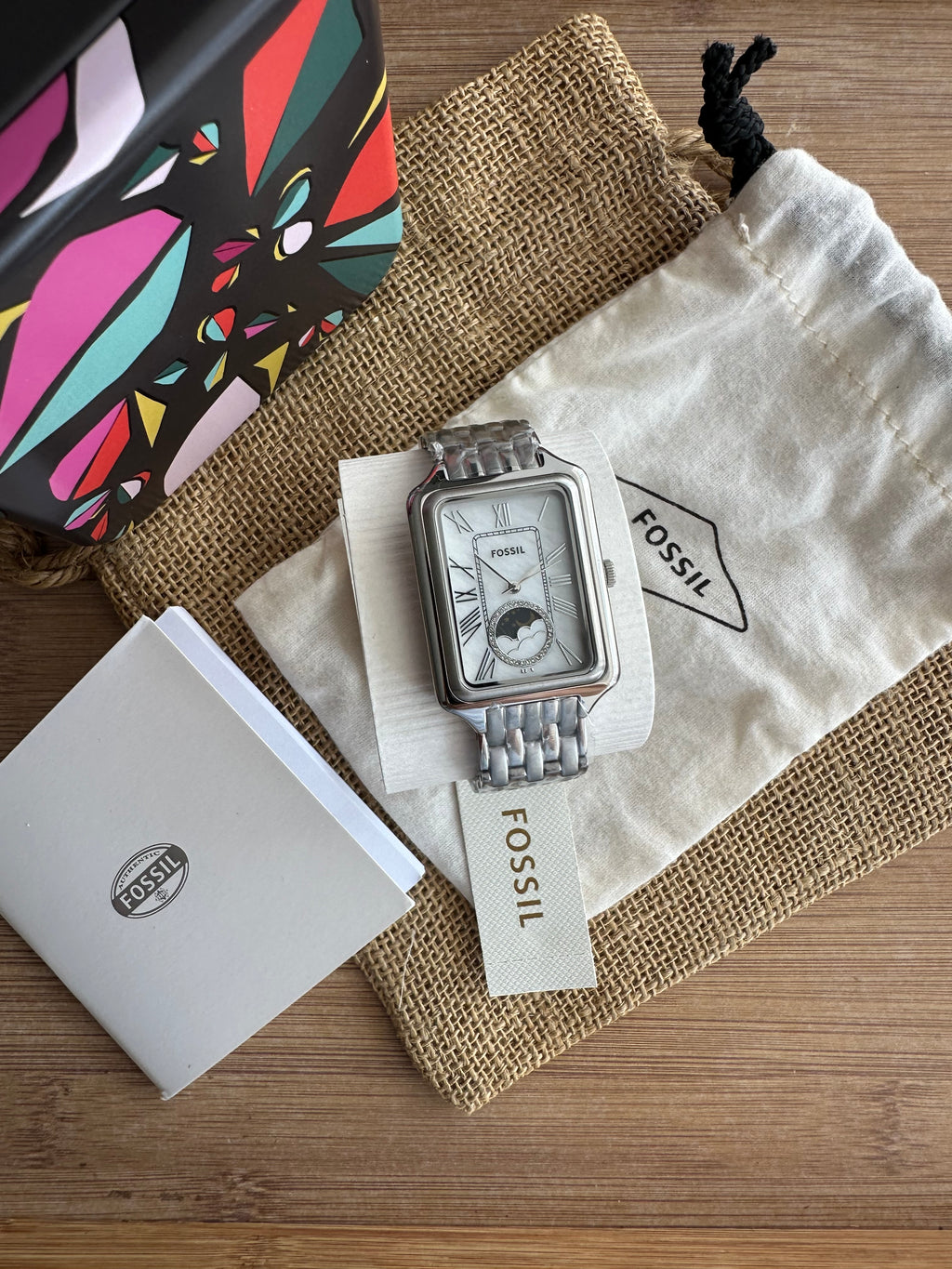 Ceas Fossil Raquel Sun Moon 29mm - Silver