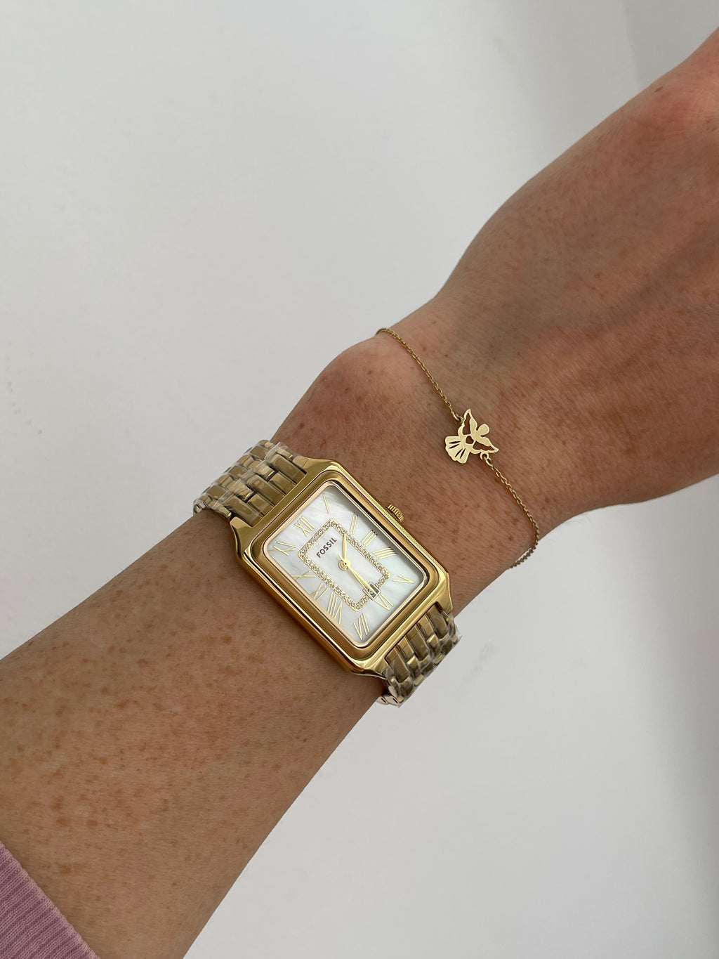Ceas Fossil Raquel Gold 26mm - Mother of Pearl - ES5304
