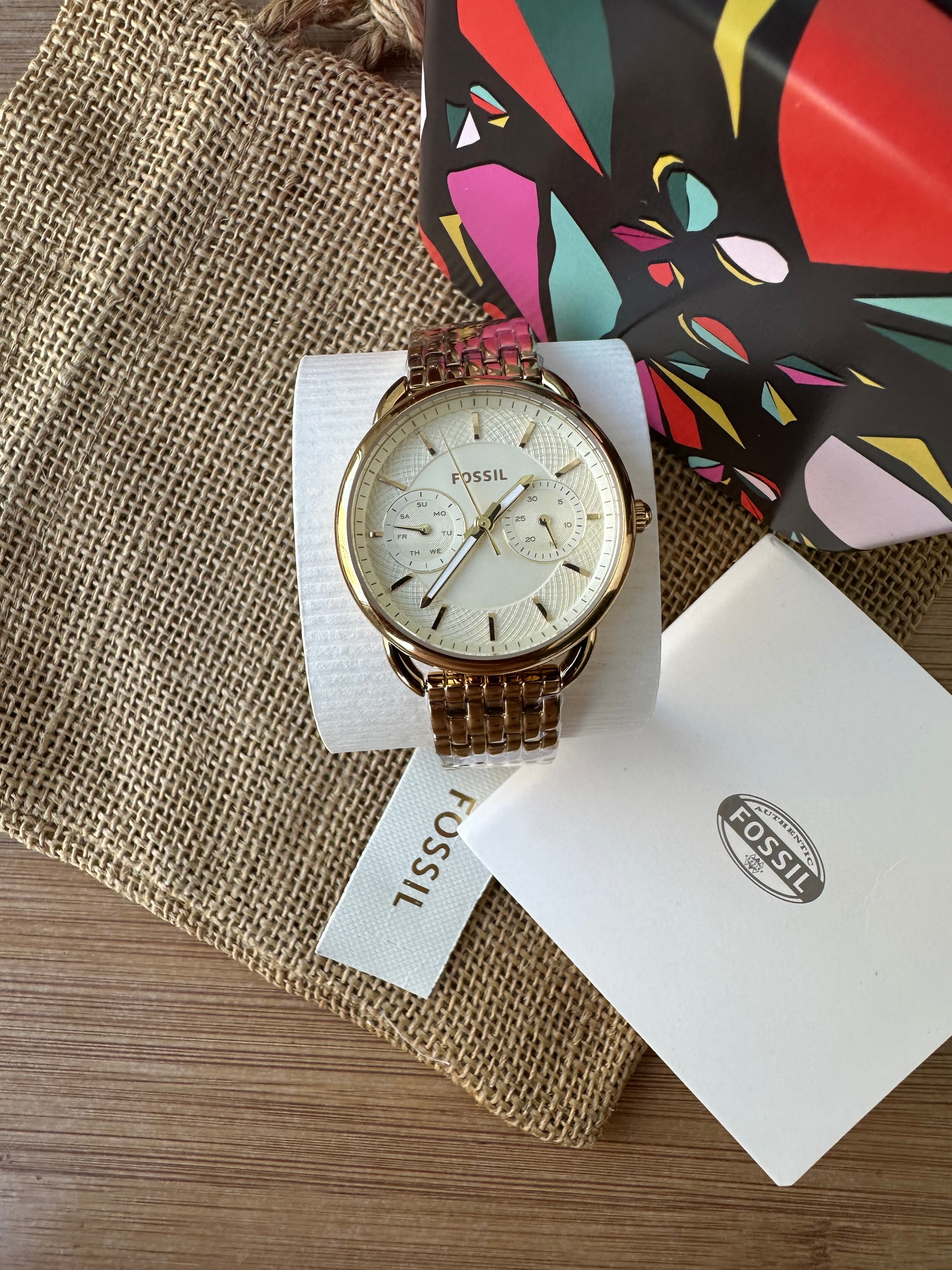 Ceas Fossil Tailor Gold nou - ES3714 - 35mm diametrul