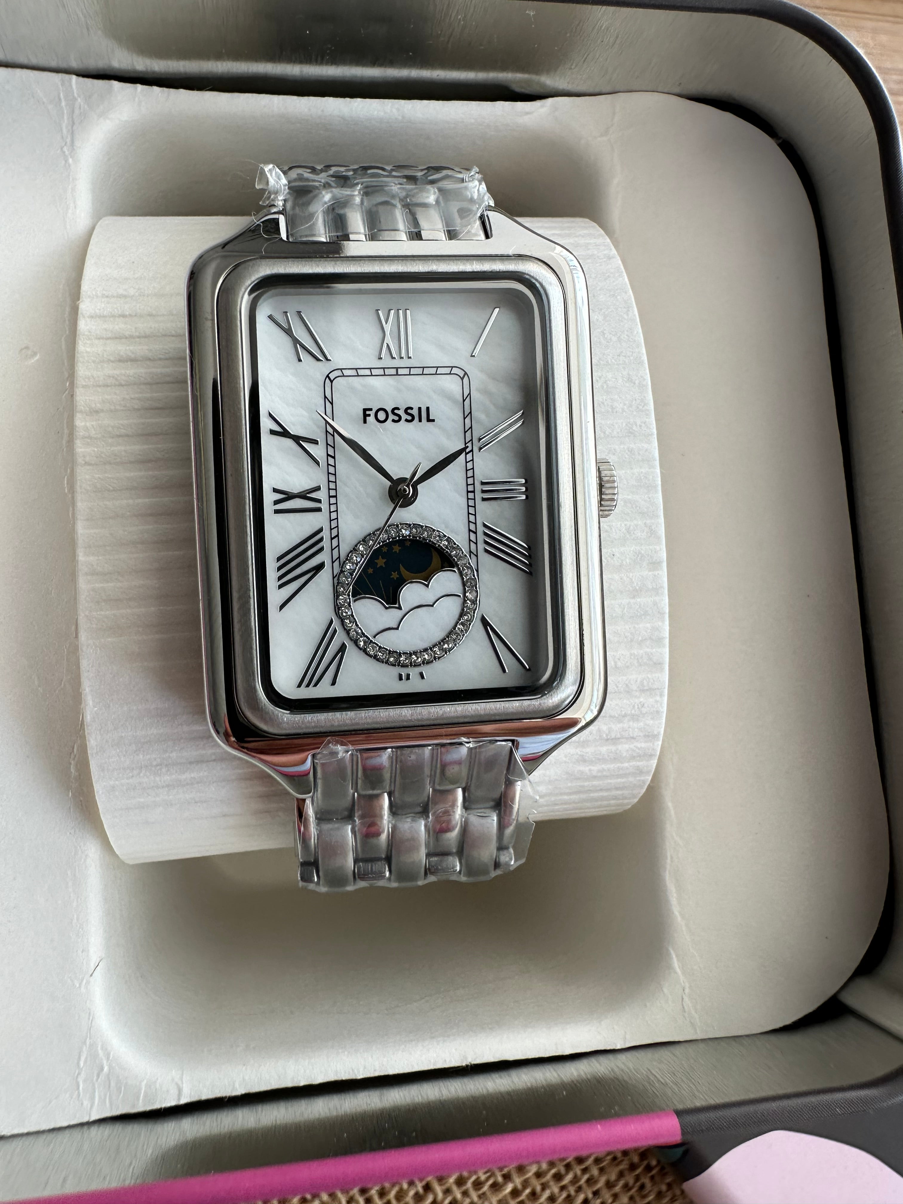 Ceas Fossil Raquel Sun Moon 29mm - Silver
