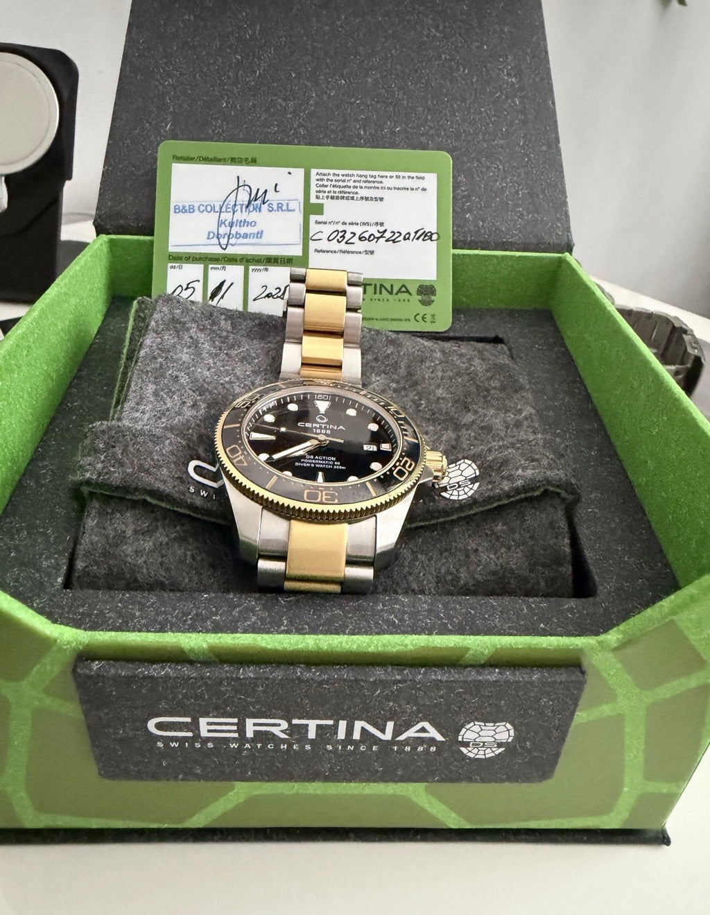 Certina DS Action Diver Full Set - Powermatic 80 - Two tone- Impecabil