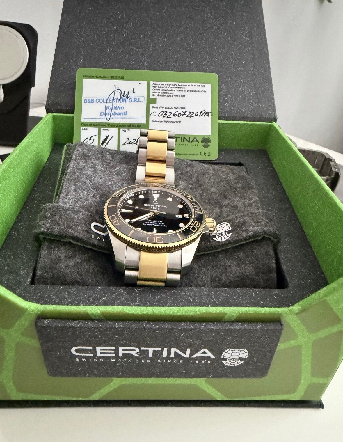 Certina DS Action Diver Full Set - Powermatic 80 - Two tone- Impecabil