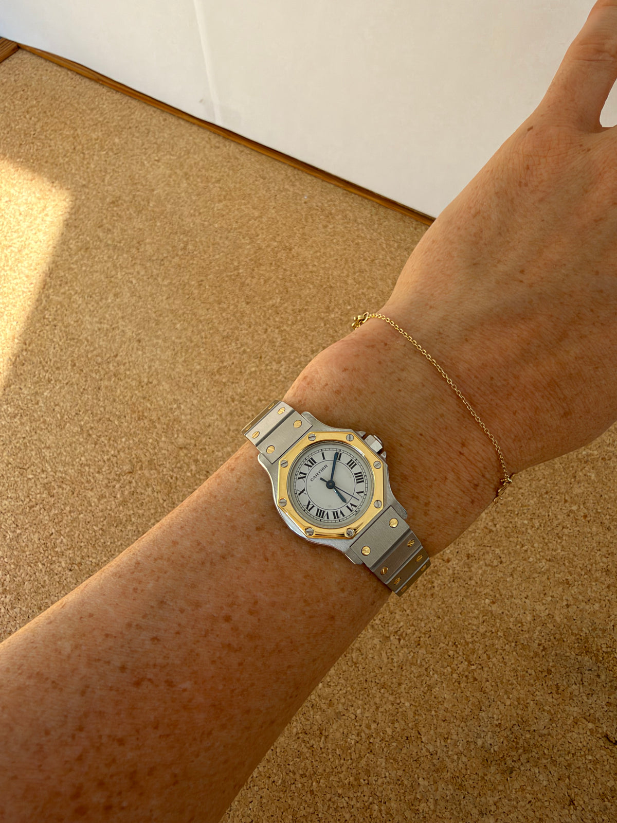 Cartier Santos Octagon Automatic - Aur Oțel - 25mm - Ref. 0907