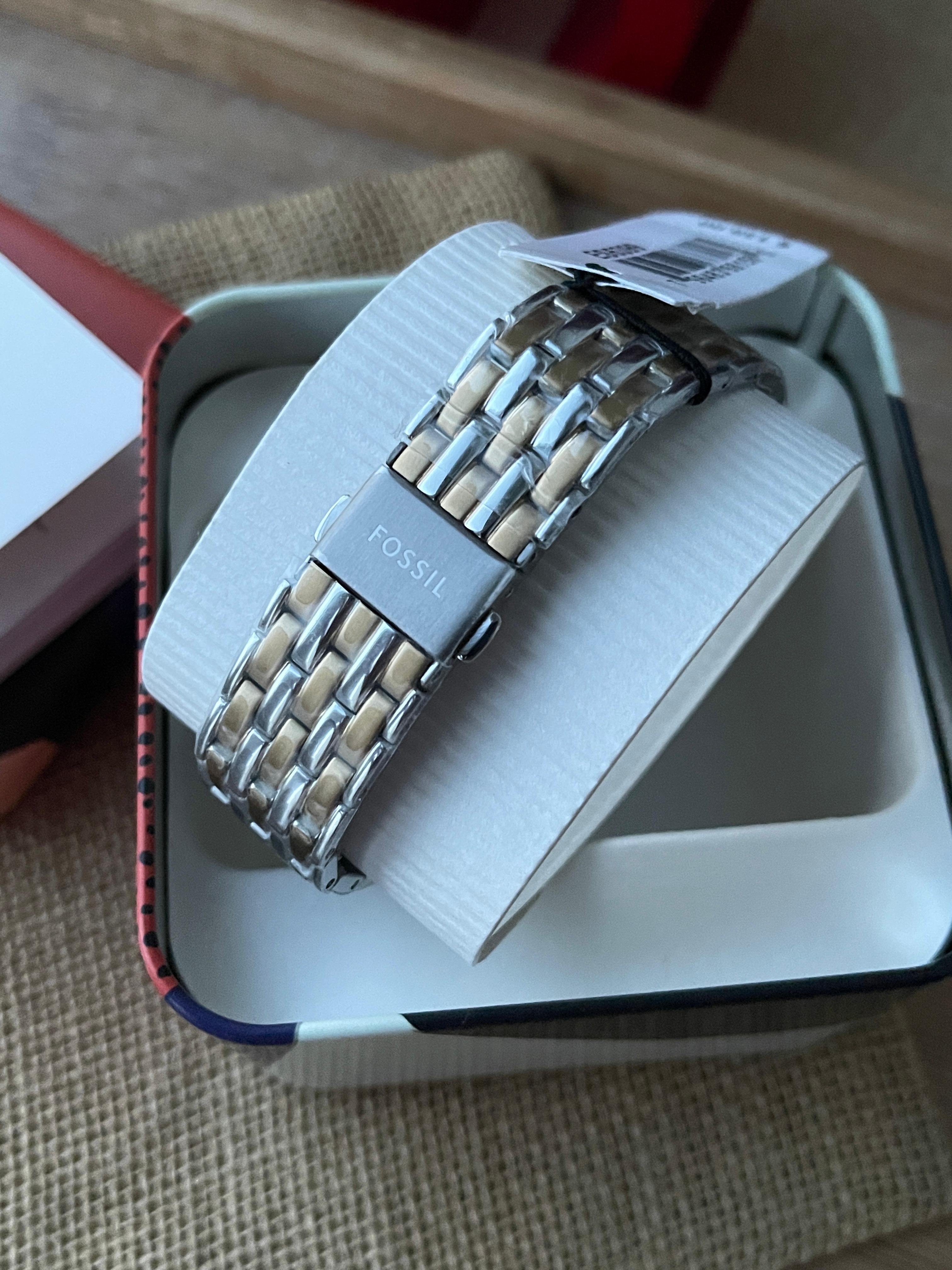 Ceas Fossil Raquel Sun Moon 29mm - Two tone - Mother of Pearl