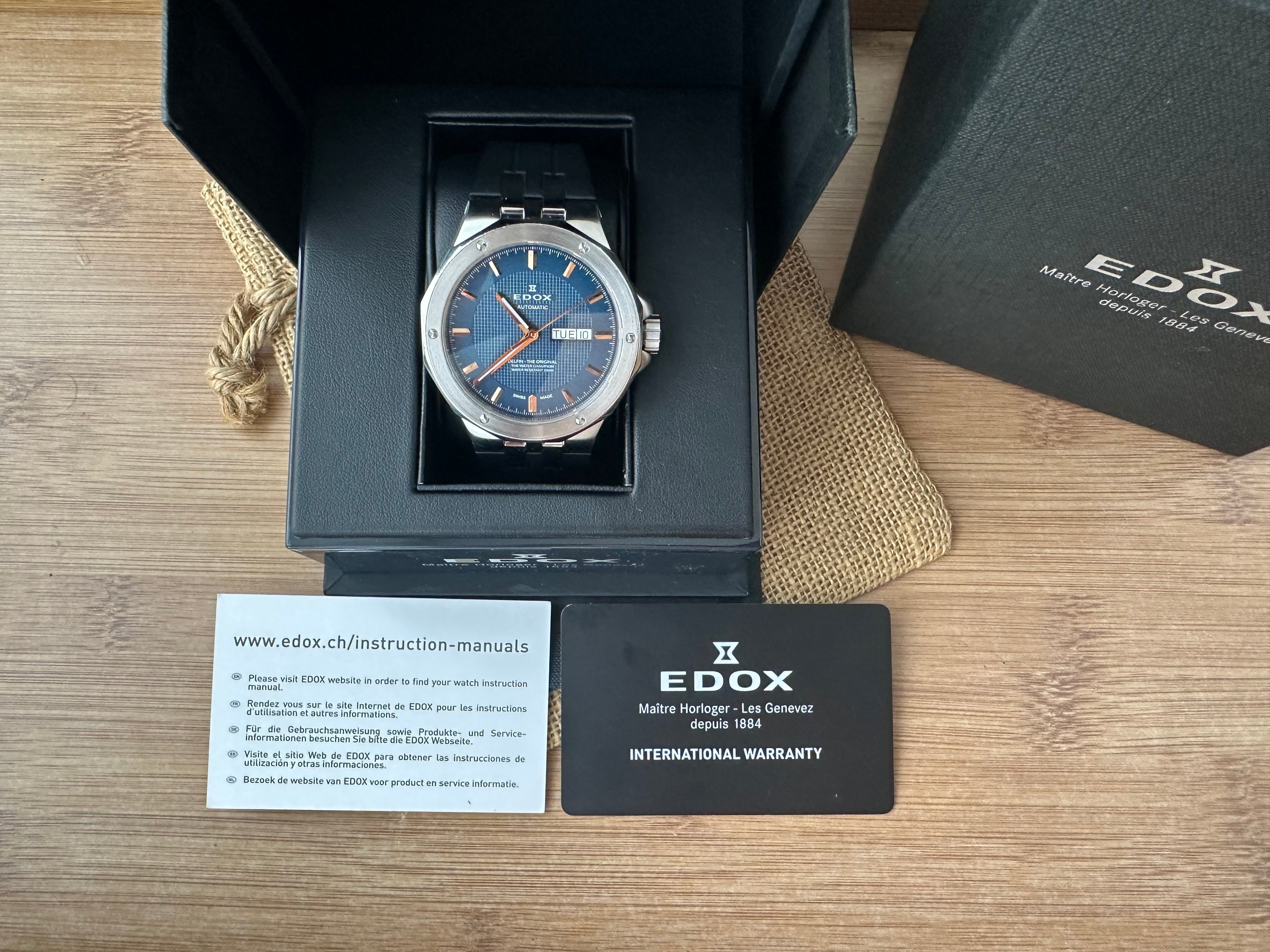 Ceas Edox Delfin Full set Rubber Strap
