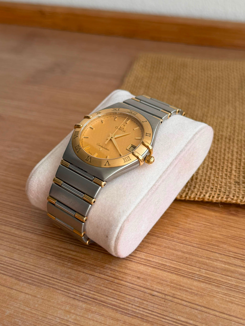 Omega Constellation Manhattan  Aur Otel - 33.5mm diametrul Full set - Conditie excelenta - Ref. 396.1201
