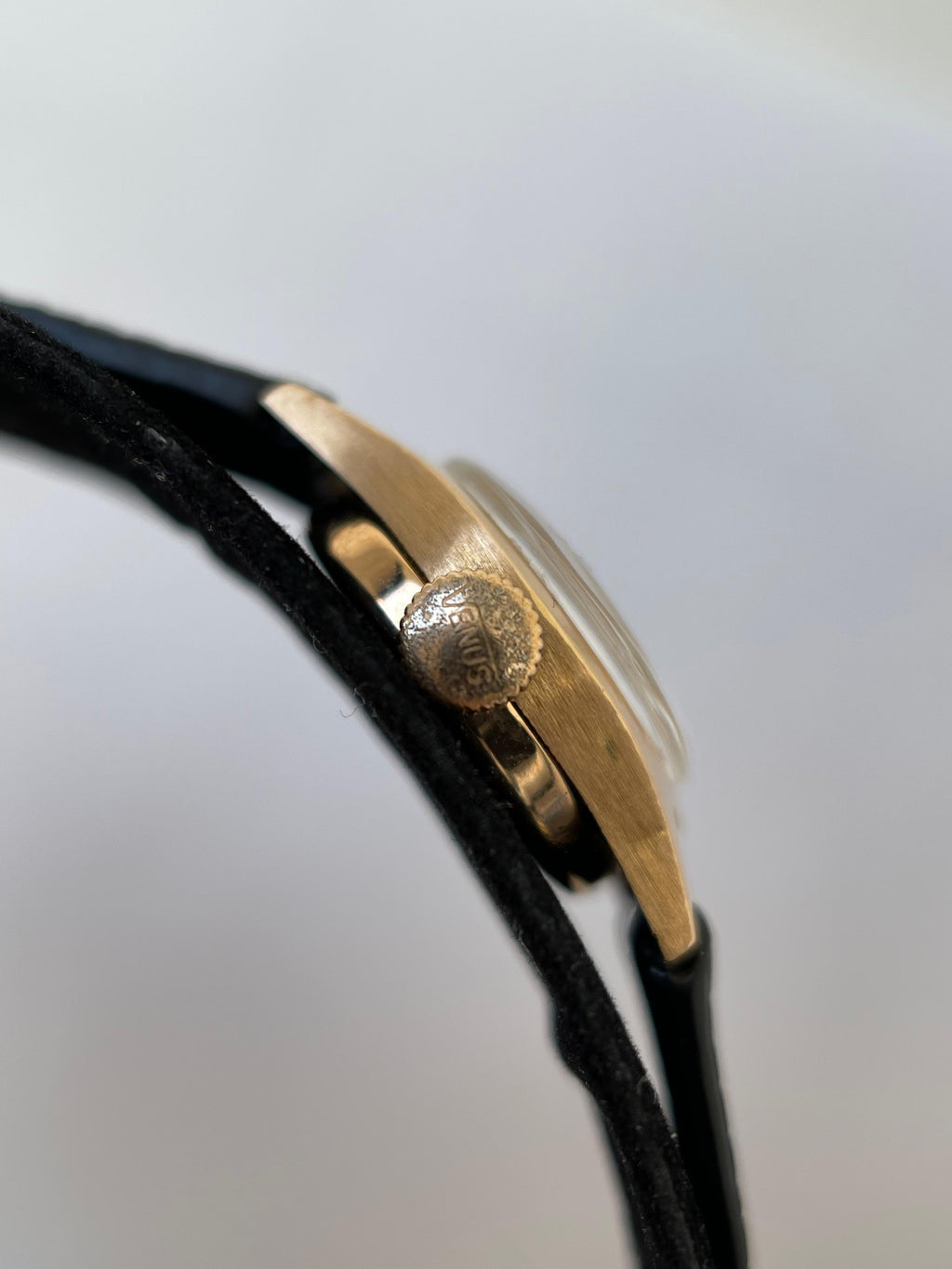 Ceas Venus Lady Aur 18K - curea piele iguana - 1970 - Mecanic