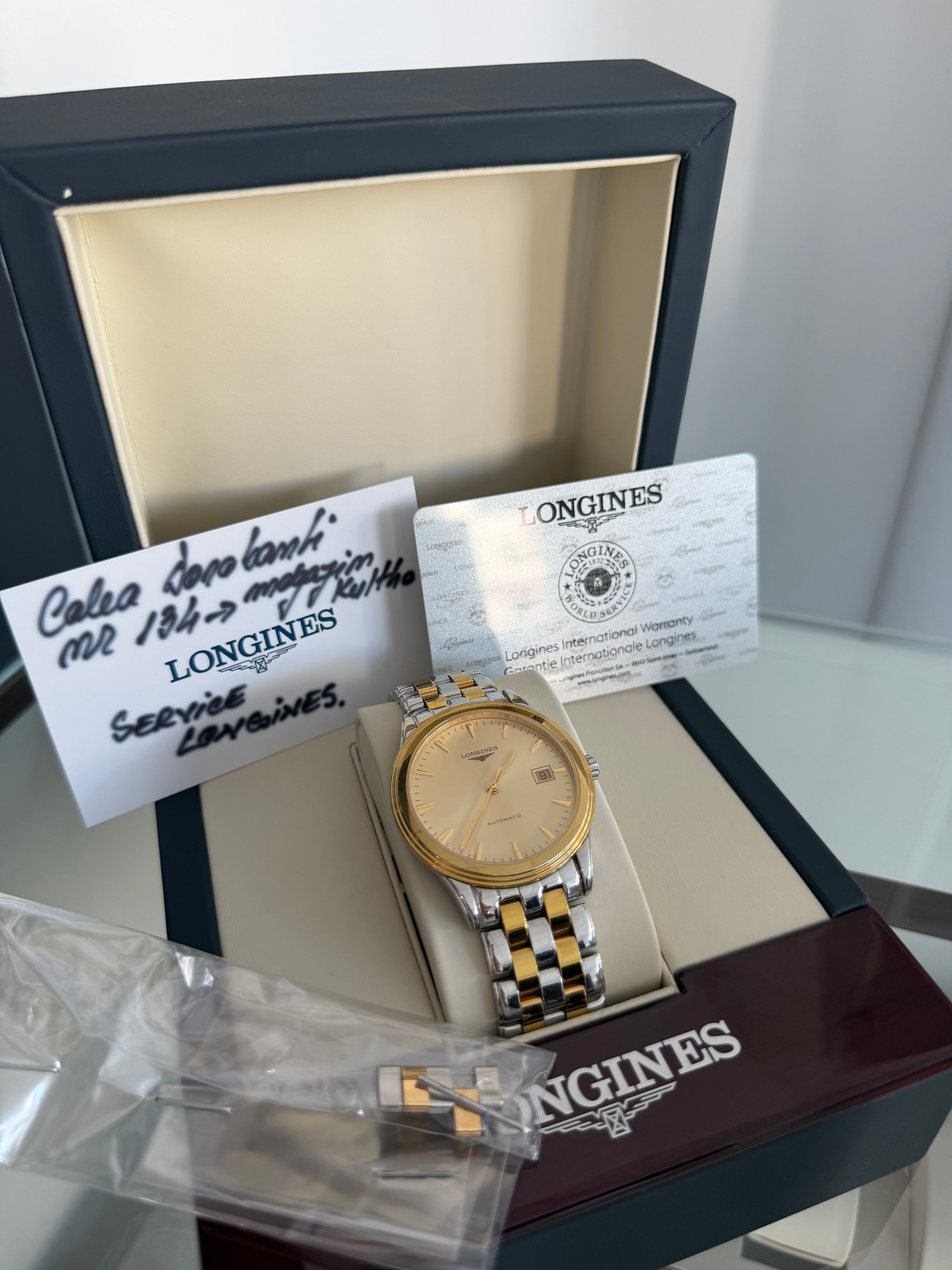 Longines Flagship Automatic 38.5mm - Two tone - Full set - Servisat - L4.974.3.32.7