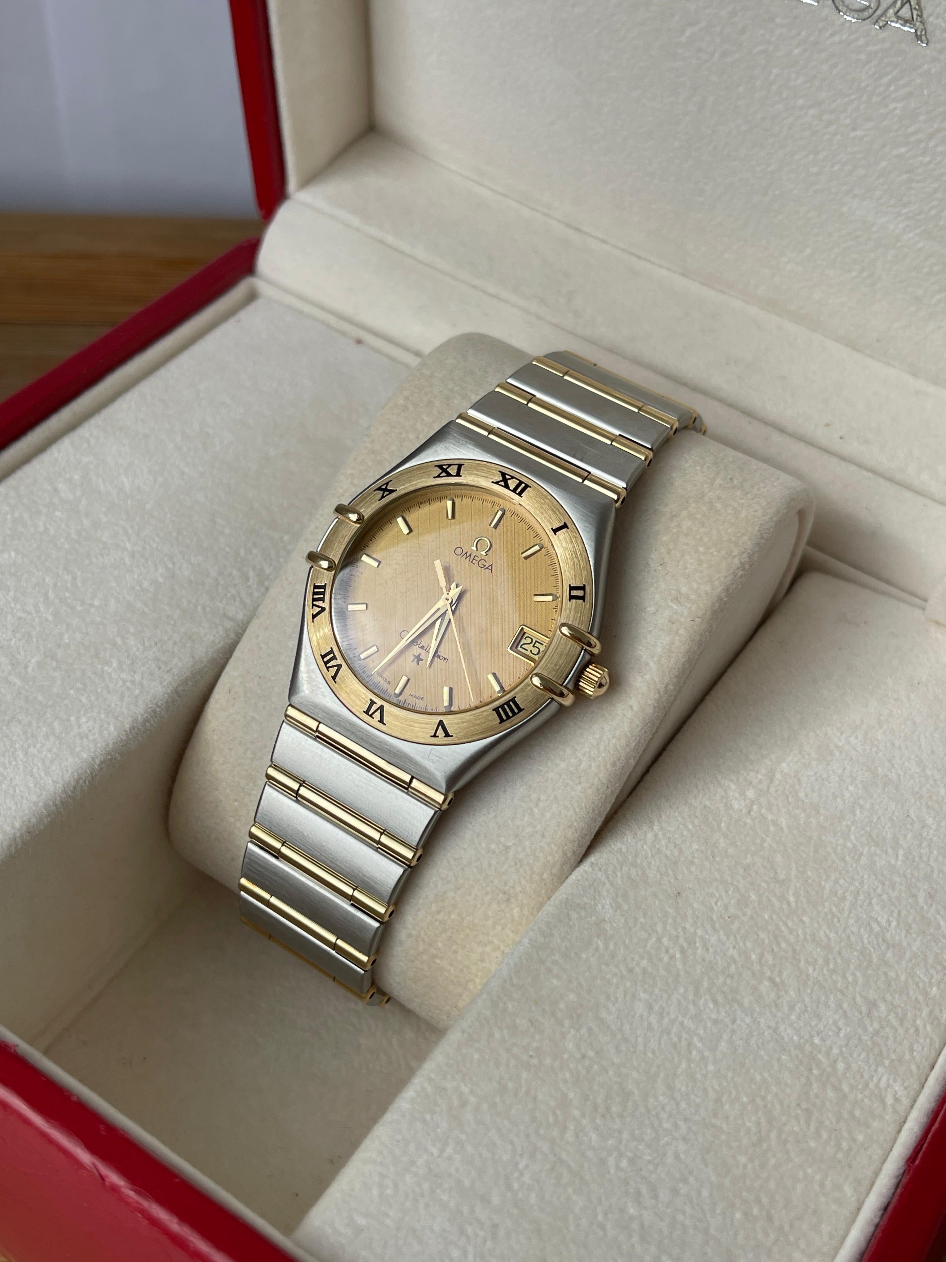 Superb Omega Constellation Aur 18k şi Oțel - Full set, conditie excelentǎ
