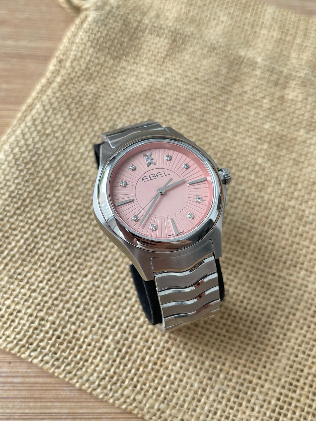 Superb Ebel Lady Wave 35mm cu diamante - ref. 1216303