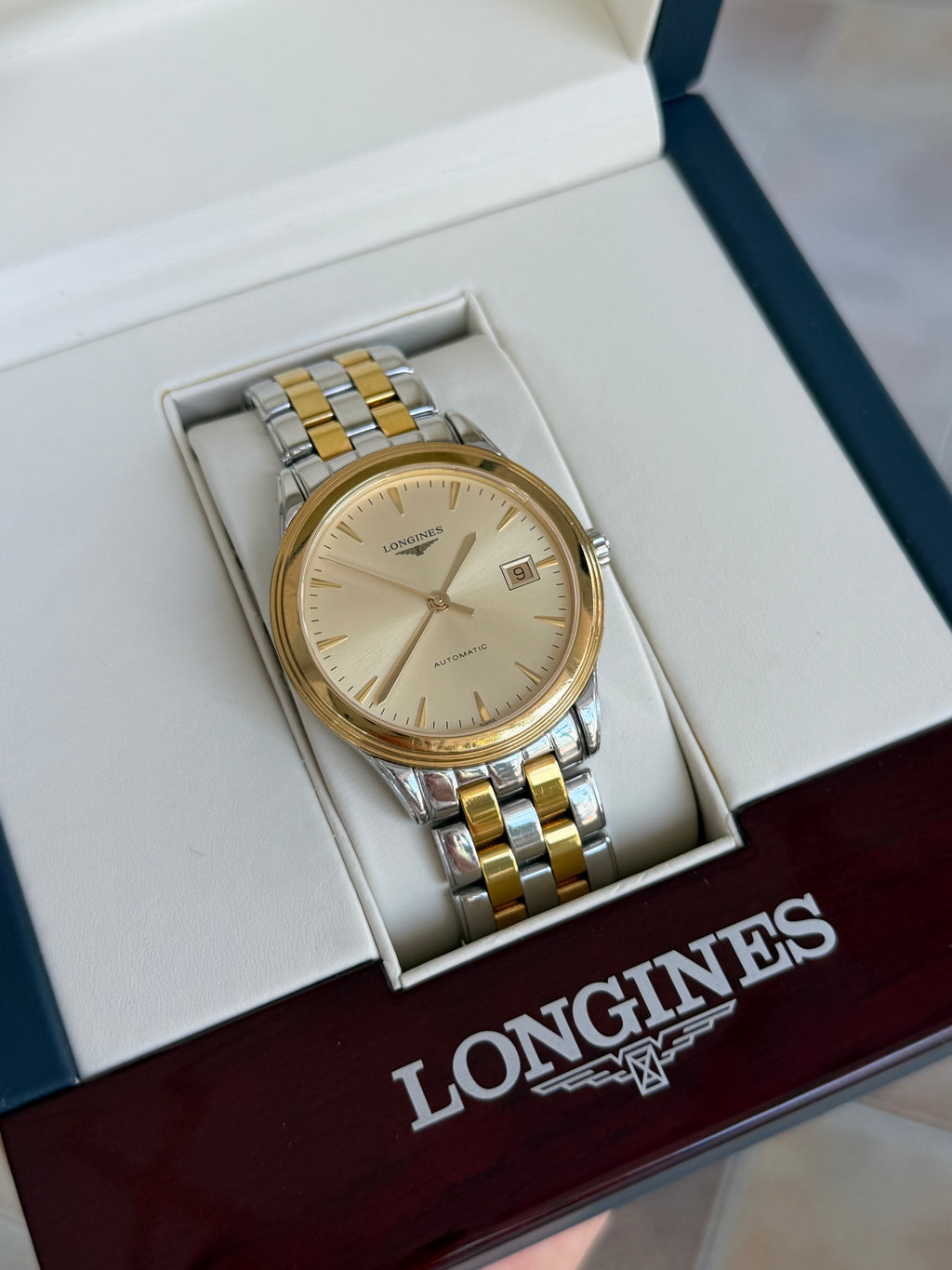 Longines Flagship Automatic 38.5mm - Two tone - Full set - Servisat - L4.974.3.32.7
