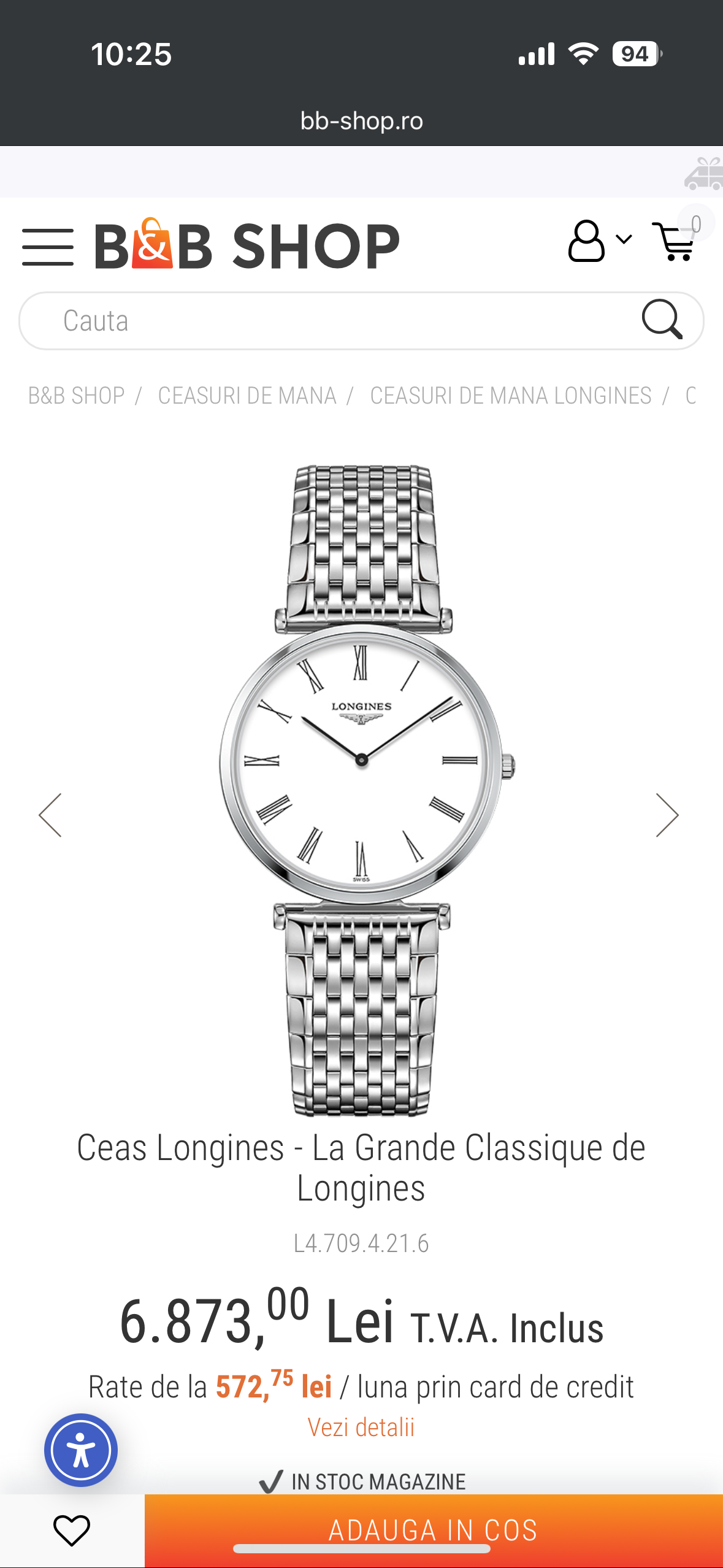 Longines La Grande Classique - Silver - Condiție excelentǎ - L4.709.4.21.6