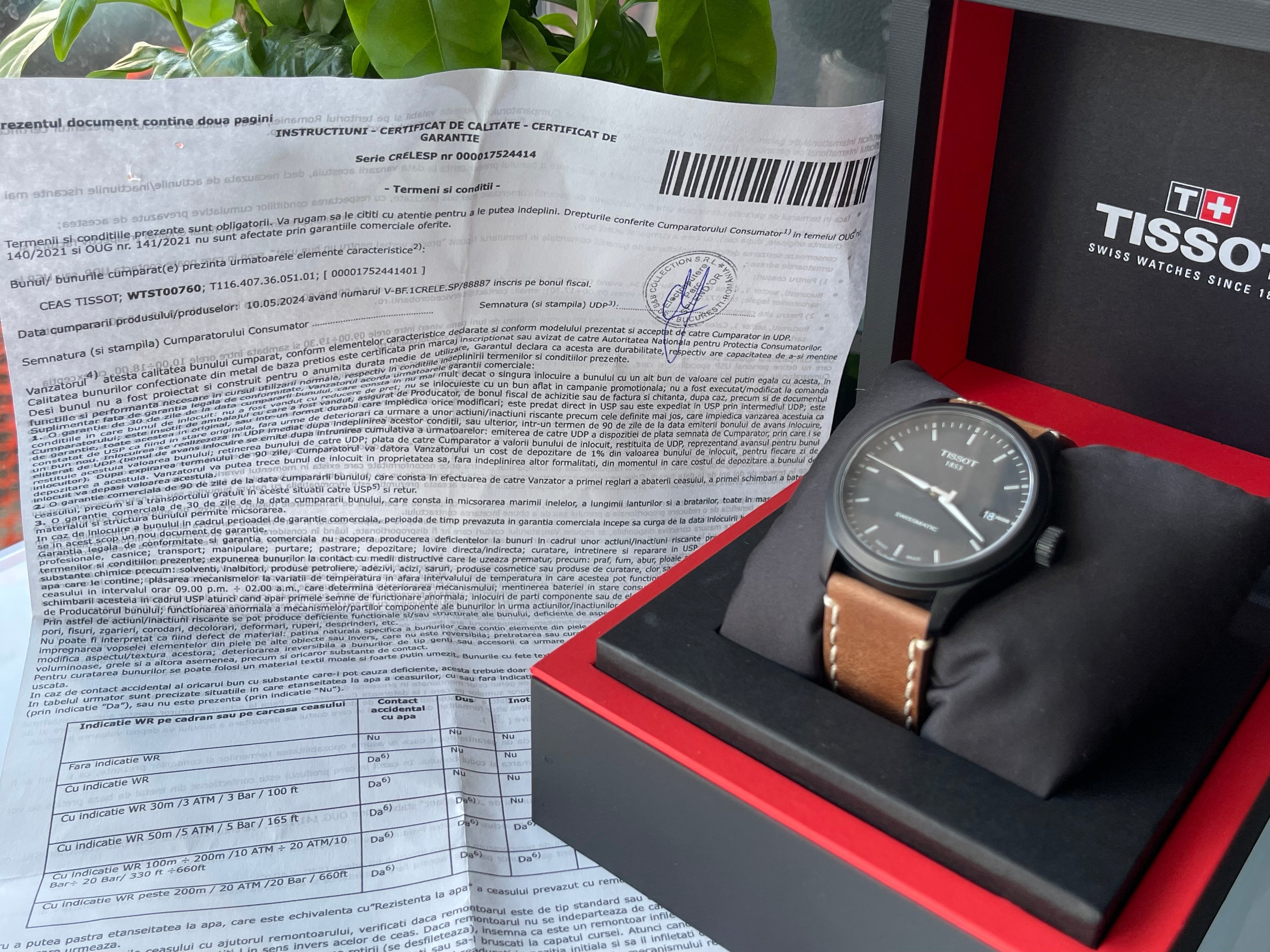 Ceas Tissot Gent XL Swissmatic - Ref. T116.407.36.051.01 - 43mm diametrul condiție excelentǎ