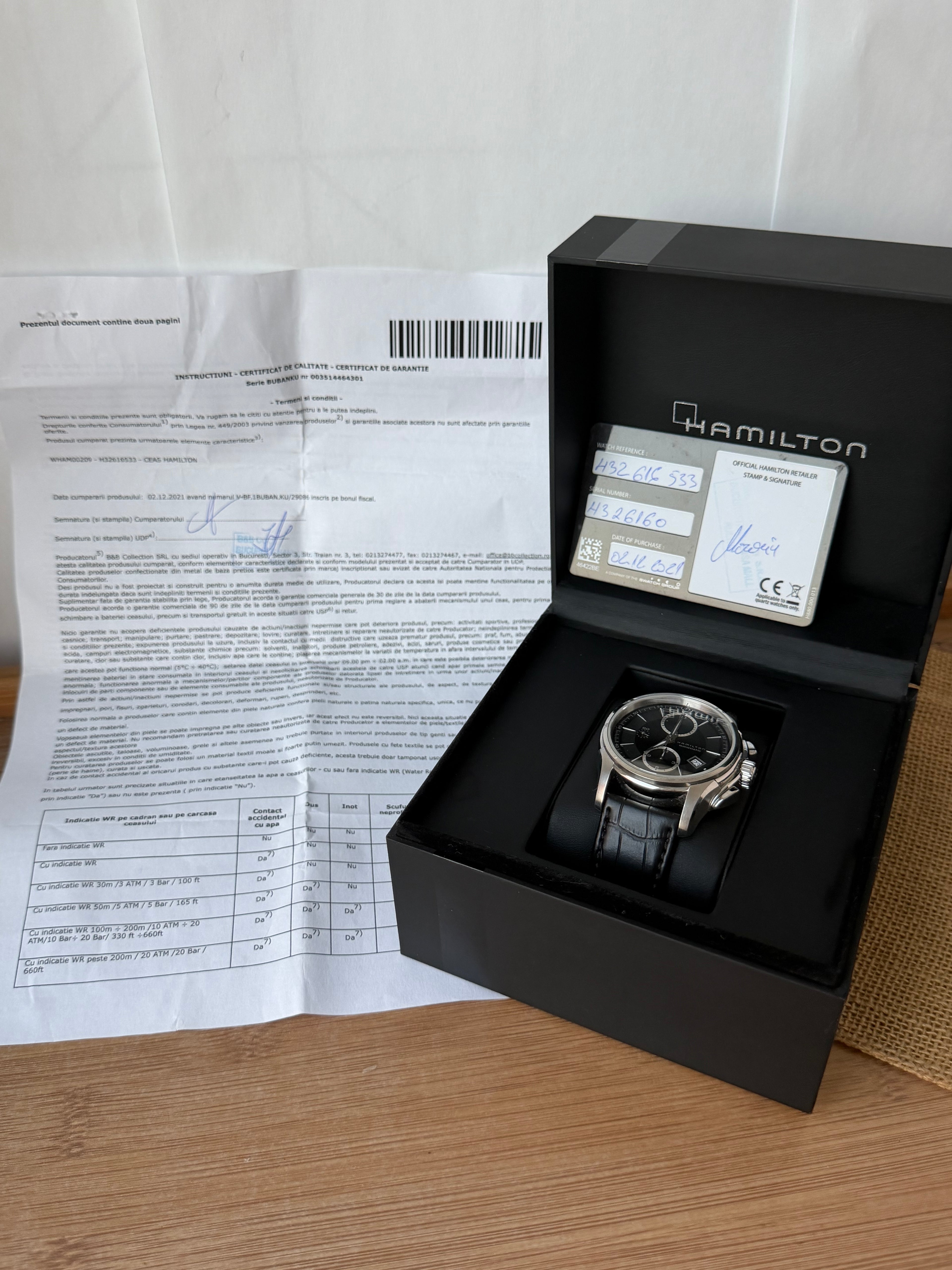 Hamilton Jazzmaster Valjoux 7750 - Ref. H326160