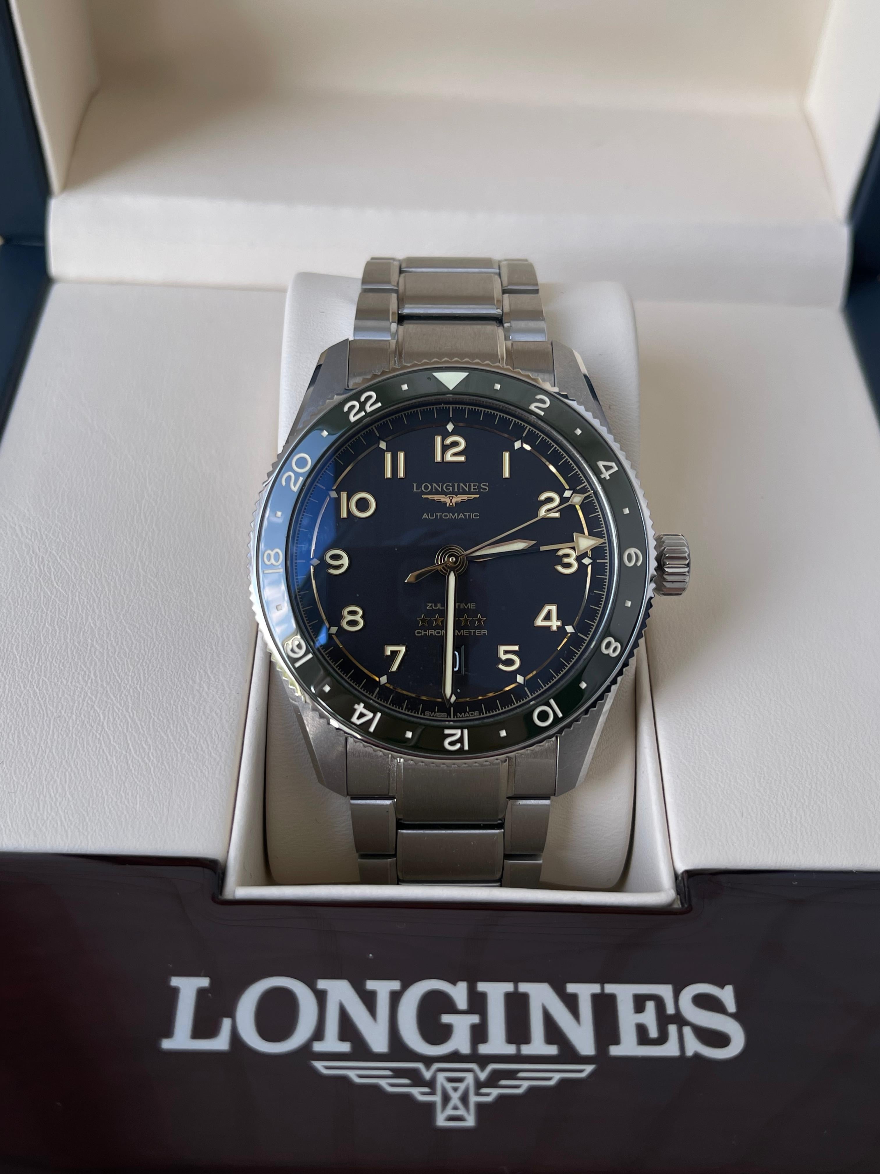 CEAS LONGINES SPIRIT ZULU TIME L3.812.4.53.6 CONDIȚIE EXCELENTǍ, FULL SET 42mm