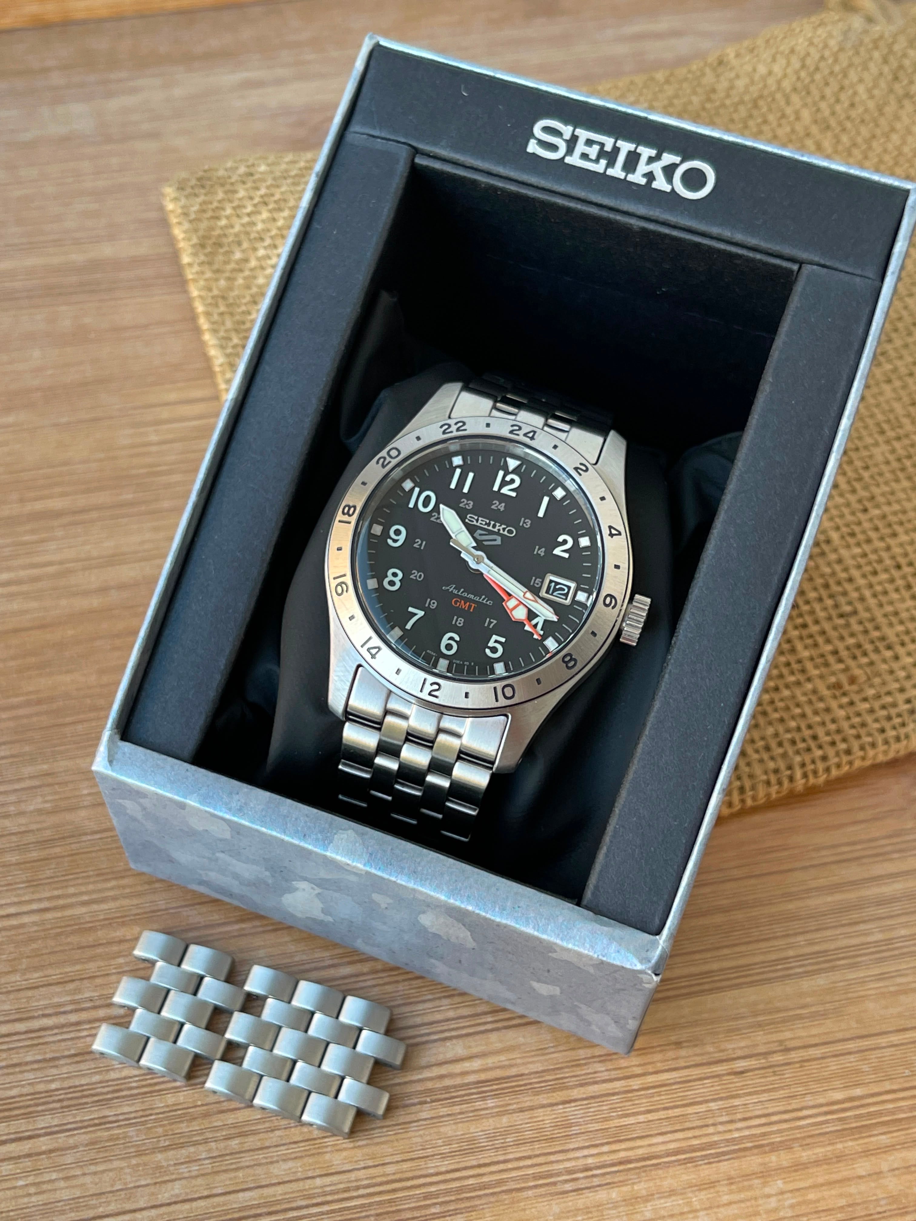 Seiko 5 Field Gmt Automatic - Full Set - impecabil Ref.SSK023K1