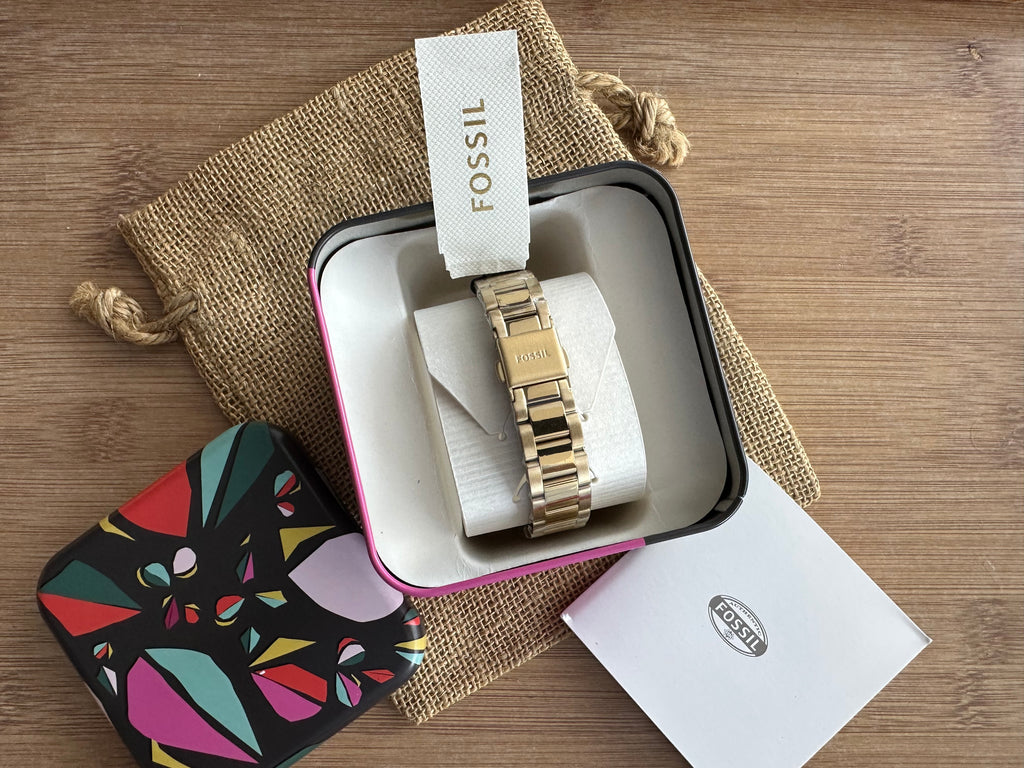 Ceas Fossil Blue-Dive Three Hand Gold Tone