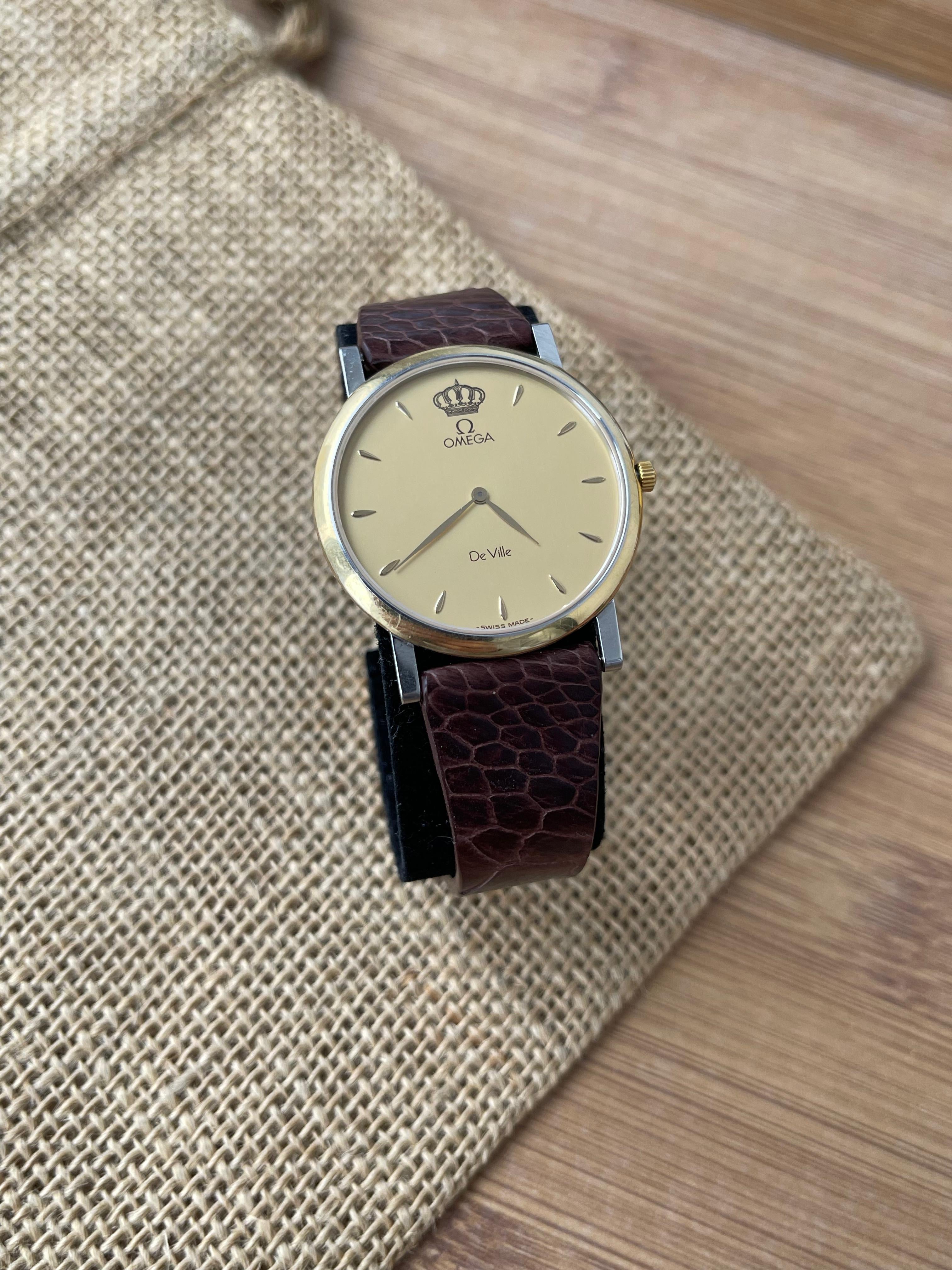 Ceas Omega De Ville - Unisex - curea de piele pe comanda