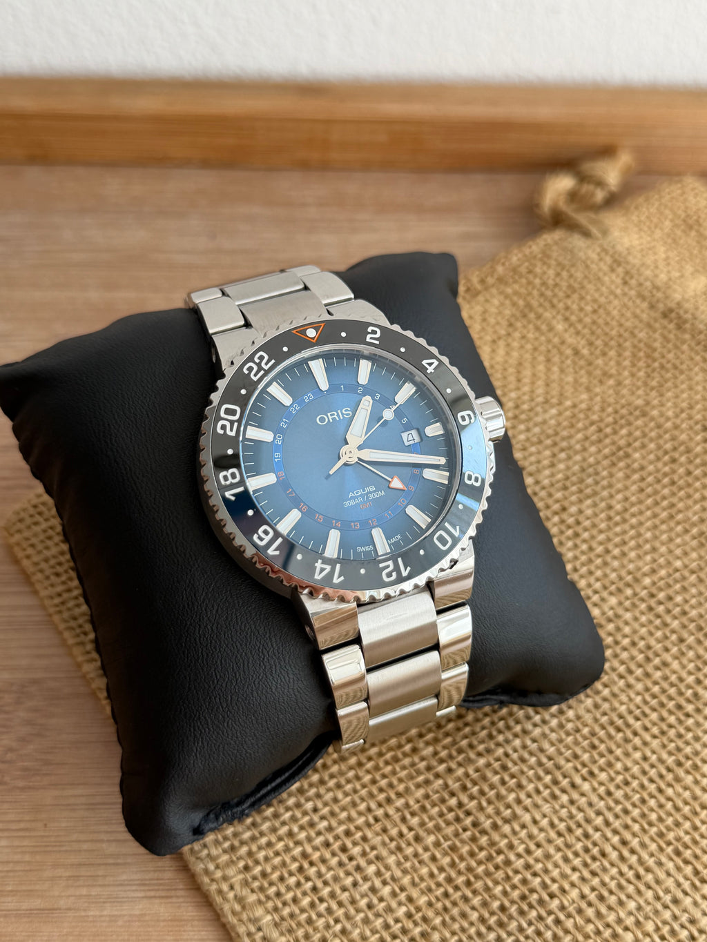 Oris Aquis GMT Carysfort 43.5mm - bezel ceramic - Ediție limitată - impecabil - Ref. 01 798 7754 4185-Set MB