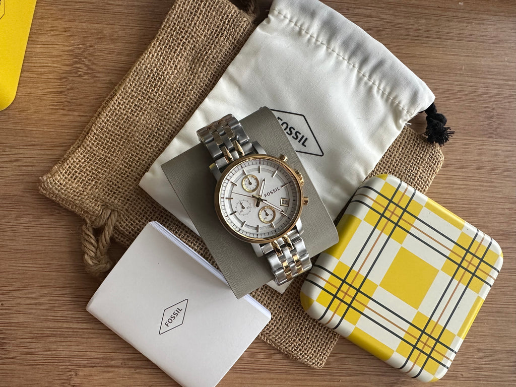 Superb Ceas Fossil Boyfriend Lady - Two tone 38mm diametrul