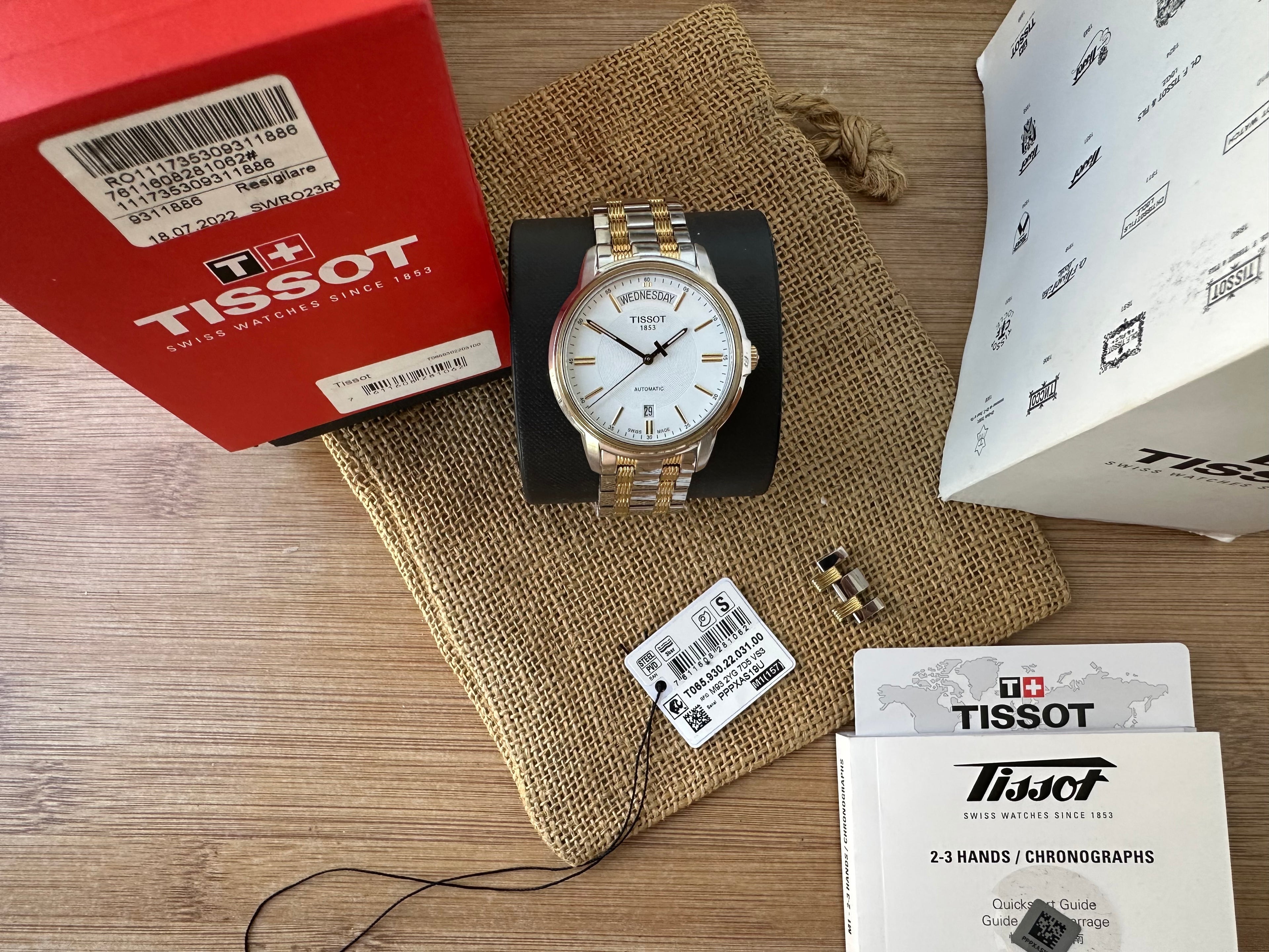 Tissot Automatic - Two tone - Eta 2834 full set