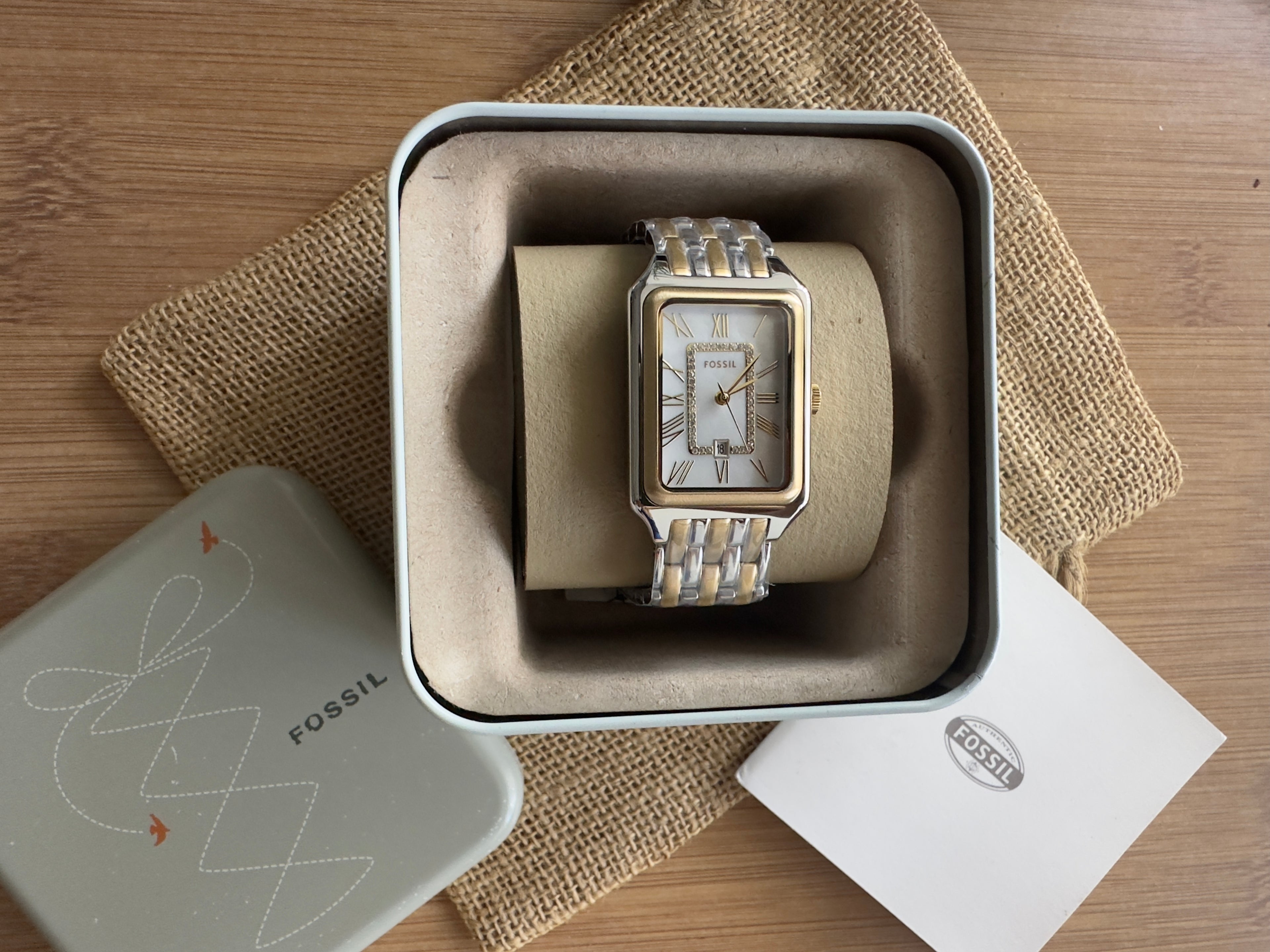 Ceas Fossil Raquel Gold 26mm - Mother of Pearl - ES5304