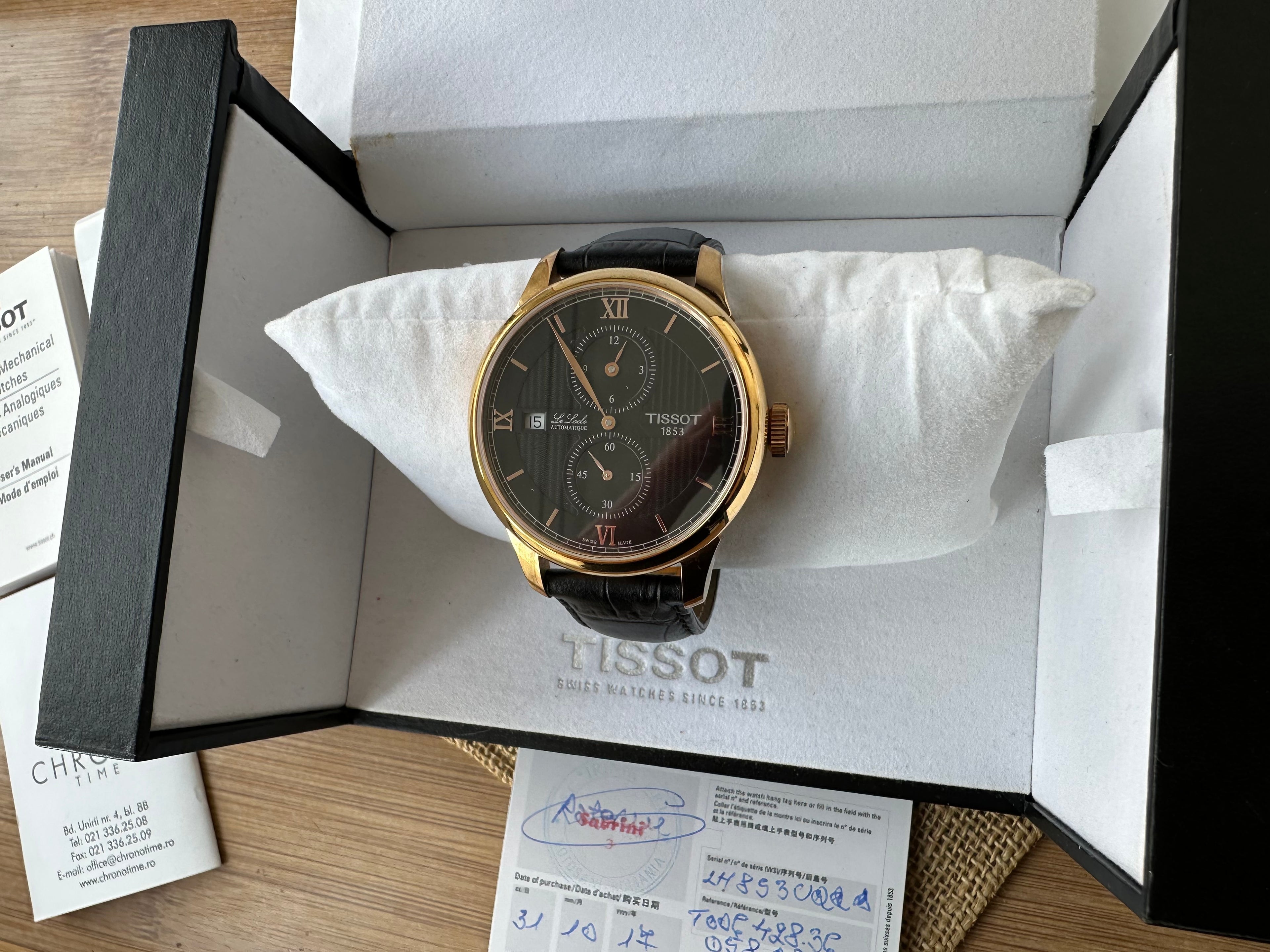 Tissot Le Locle - 39.3mm diametrul - mecanism Eta 2825-2