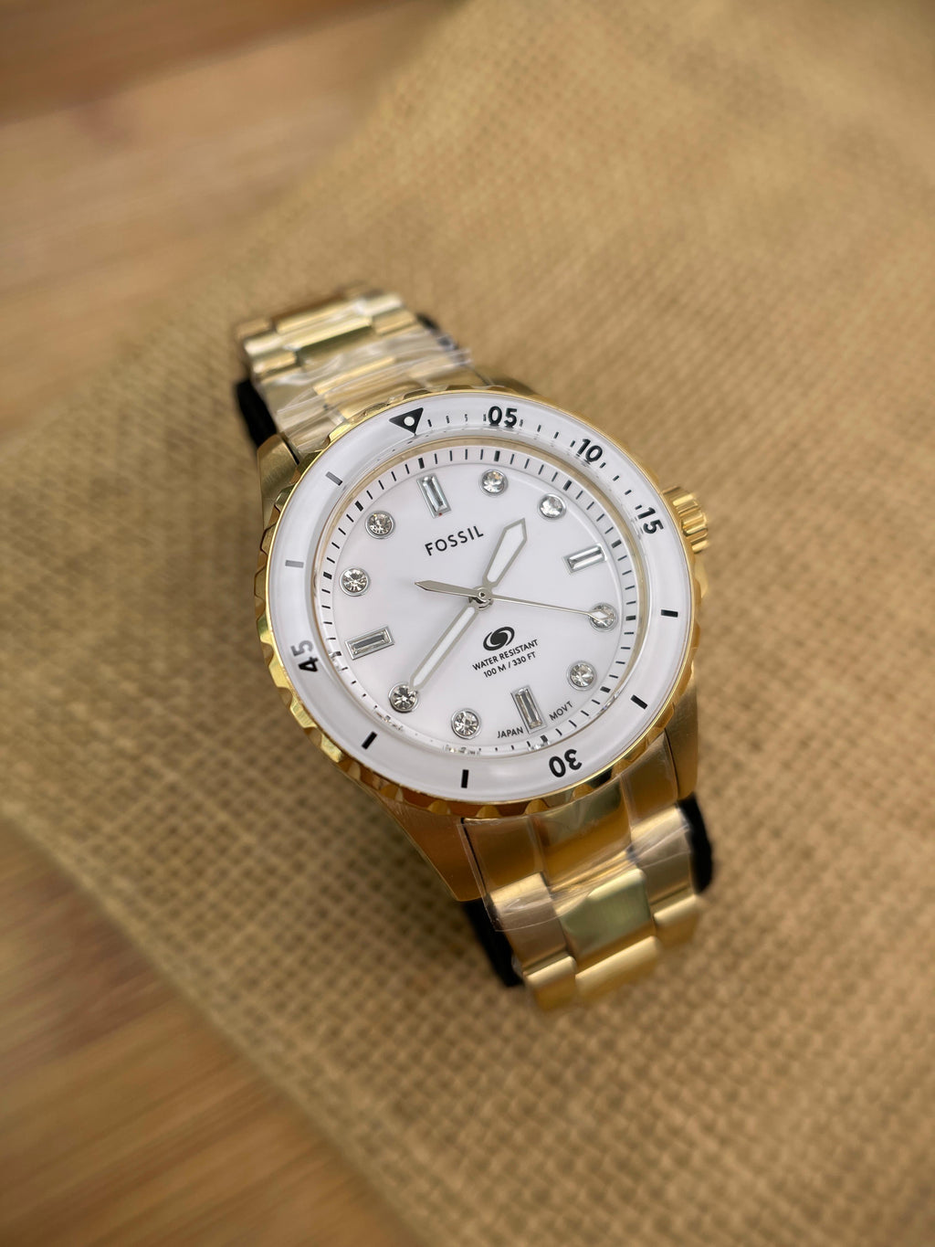 Ceas Fossil Blue-Dive Three Hand Gold Tone