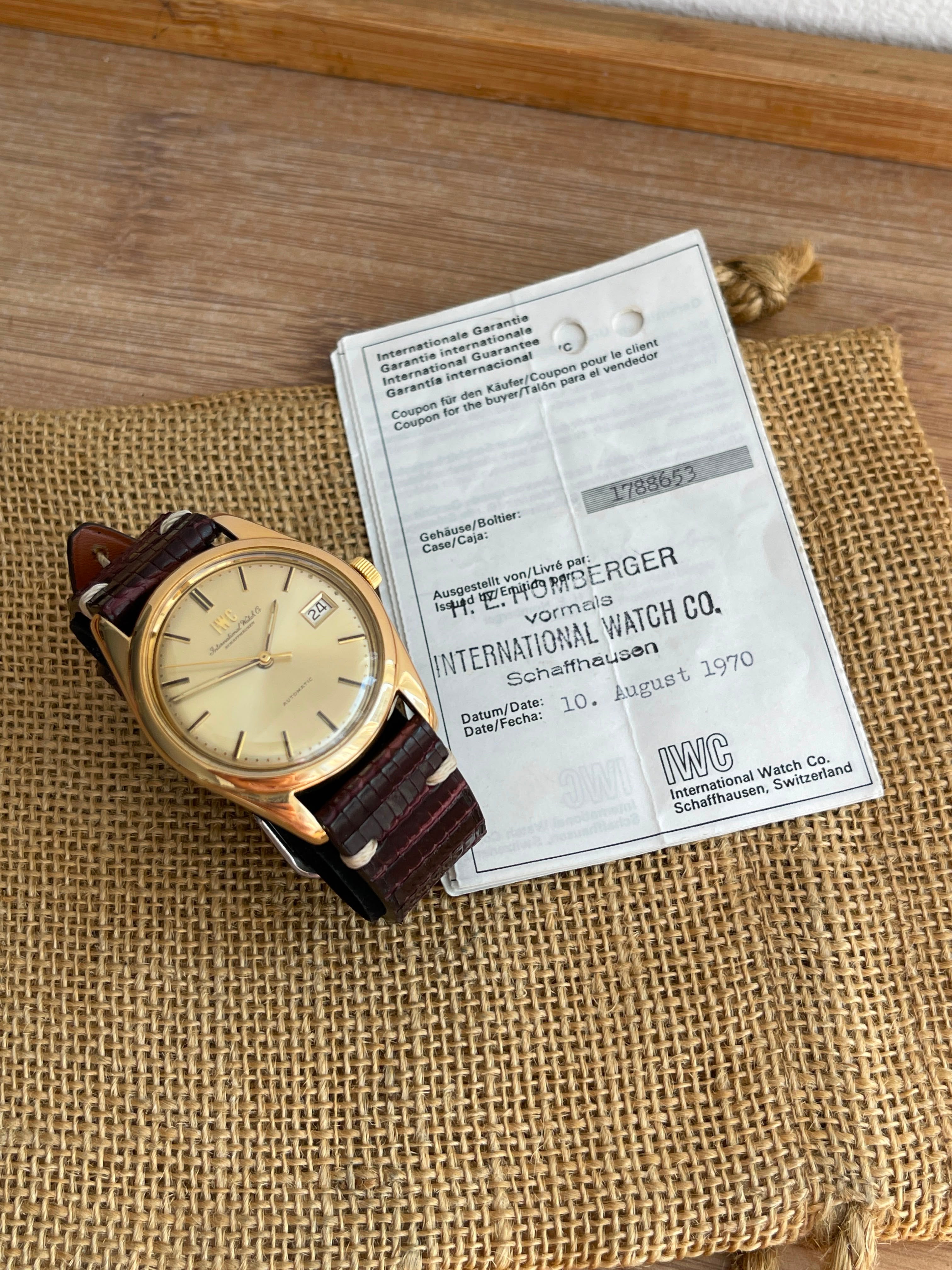 IWC Automatic Aur 18K - Vintage - NOS - din 1970