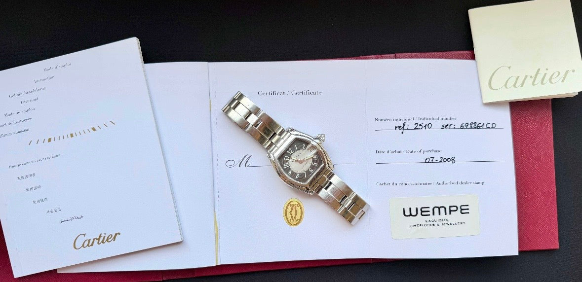 Cartier Roadster 2510 Automatic - Full set, cu acte Condiție excelenta