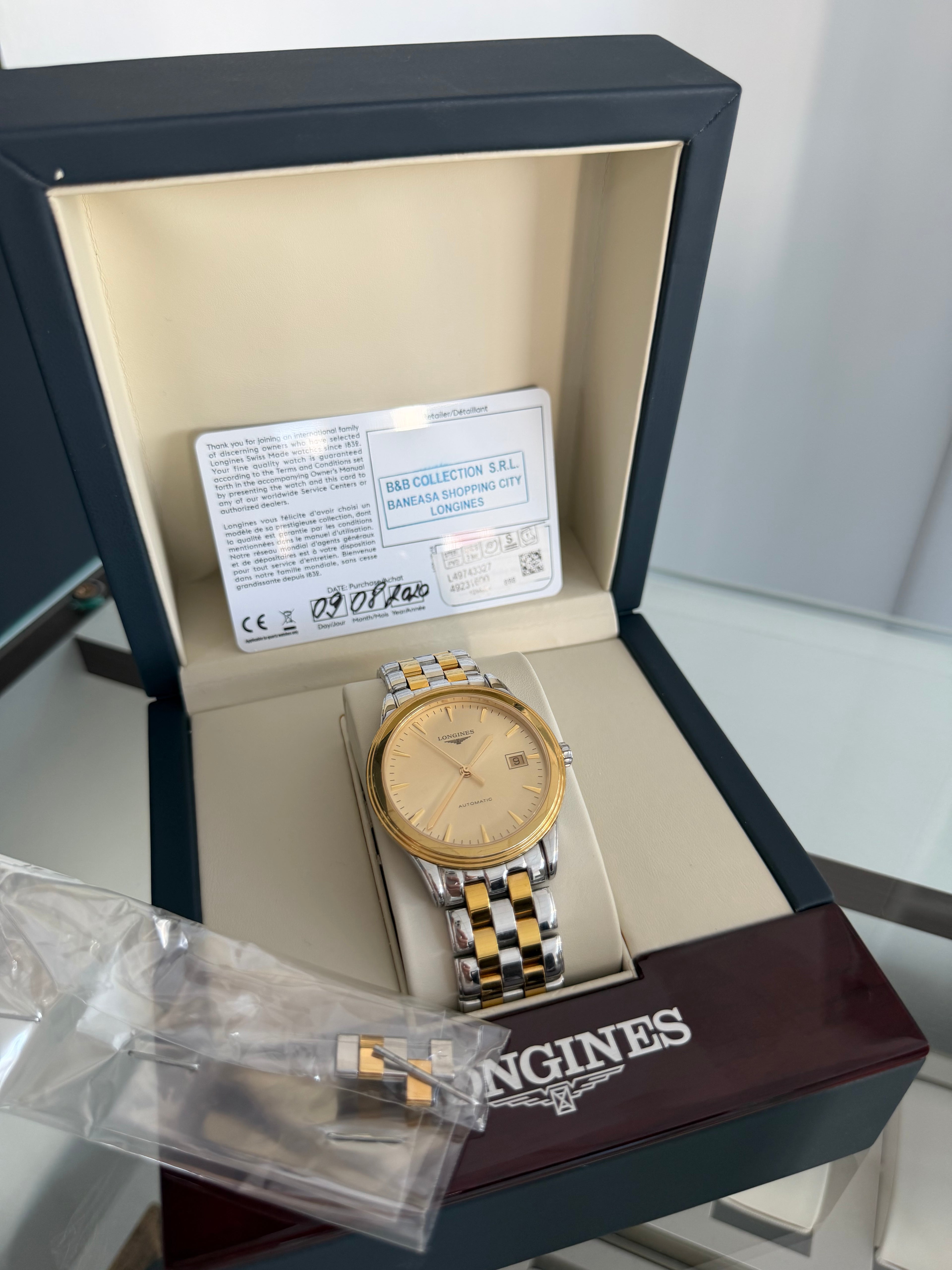 Longines Flagship Automatic 38.5mm - Two tone - Full set - Servisat - L4.974.3.32.7
