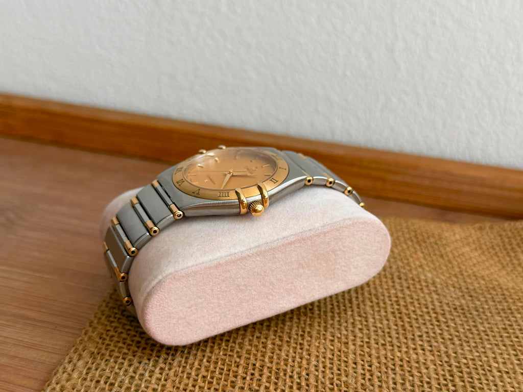 Omega Constellation Manhattan  Aur Otel - 33.5mm diametrul Full set - Conditie excelenta - Ref. 396.1201