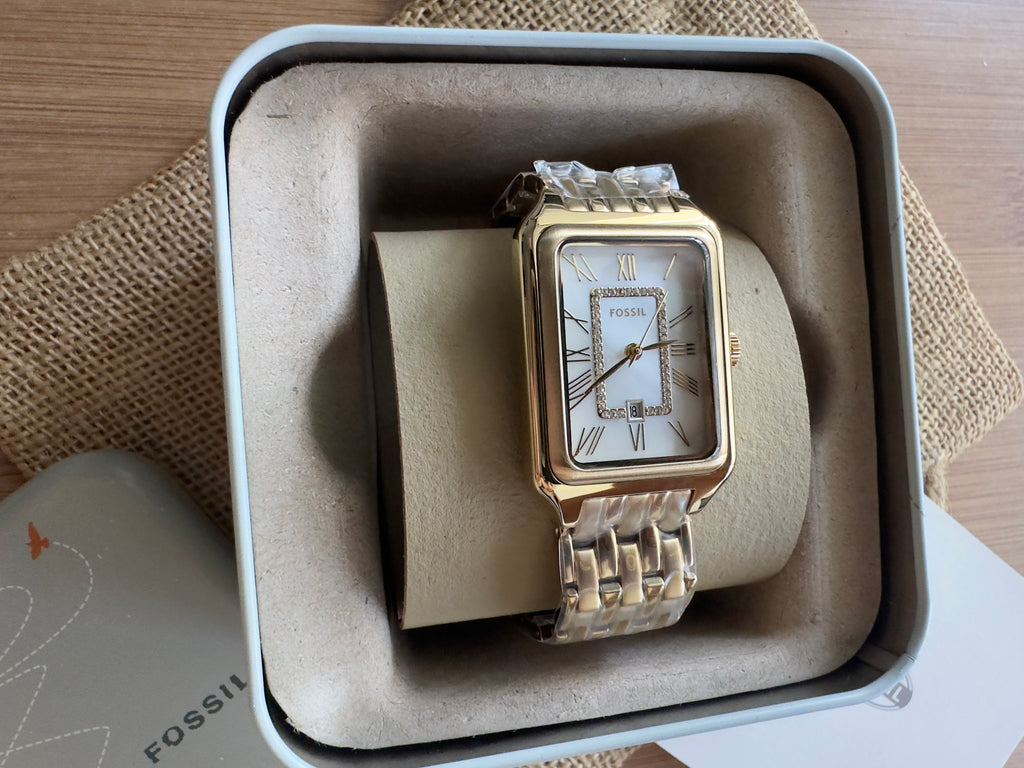 Ceas Fossil Raquel Gold 26mm - Mother of Pearl - ES5304
