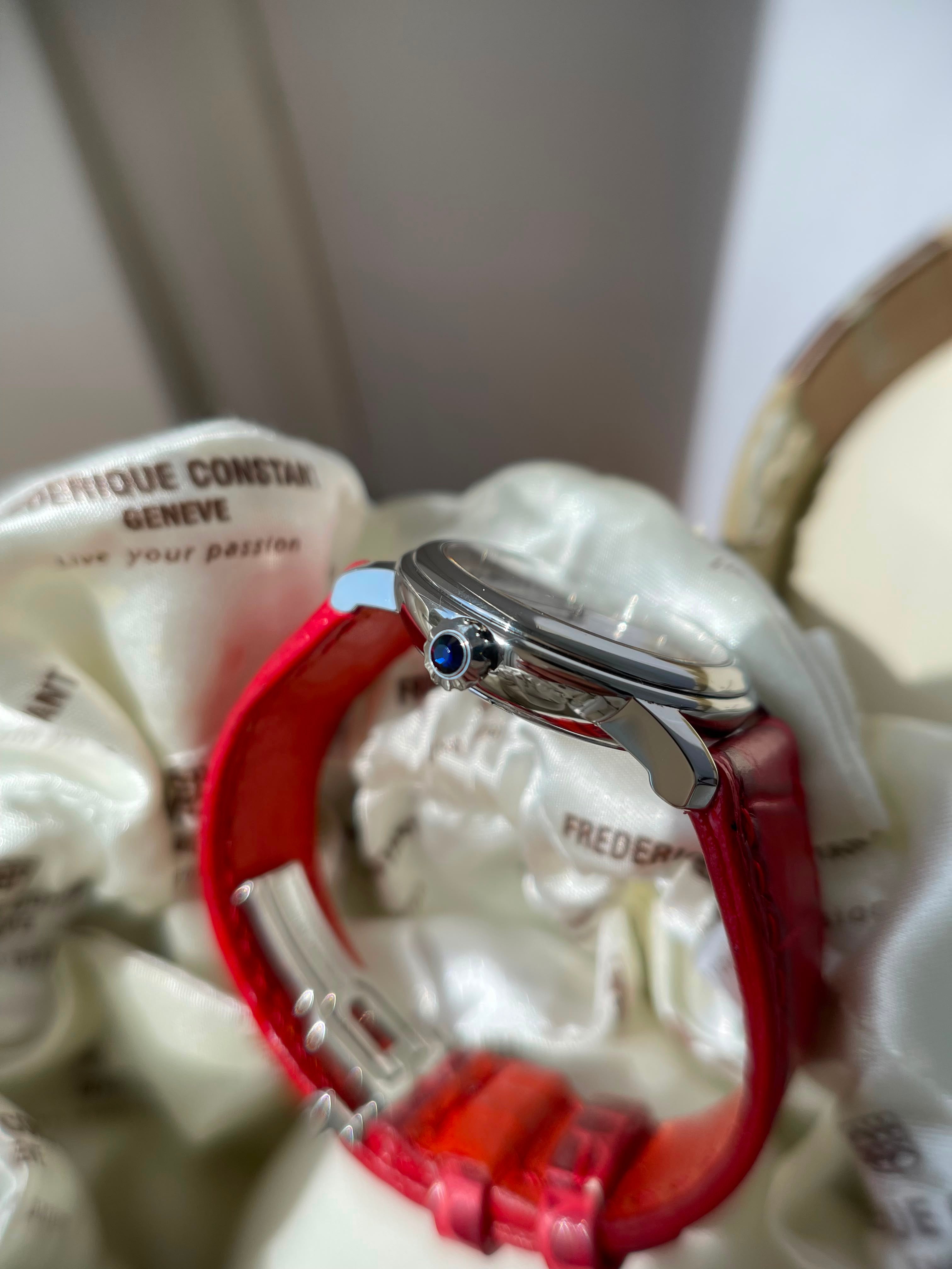 Superb Ceas Frederique Constant - Lady - Automatic - Open Heart cu diamante 💎Ref. FC-310DHB2P6