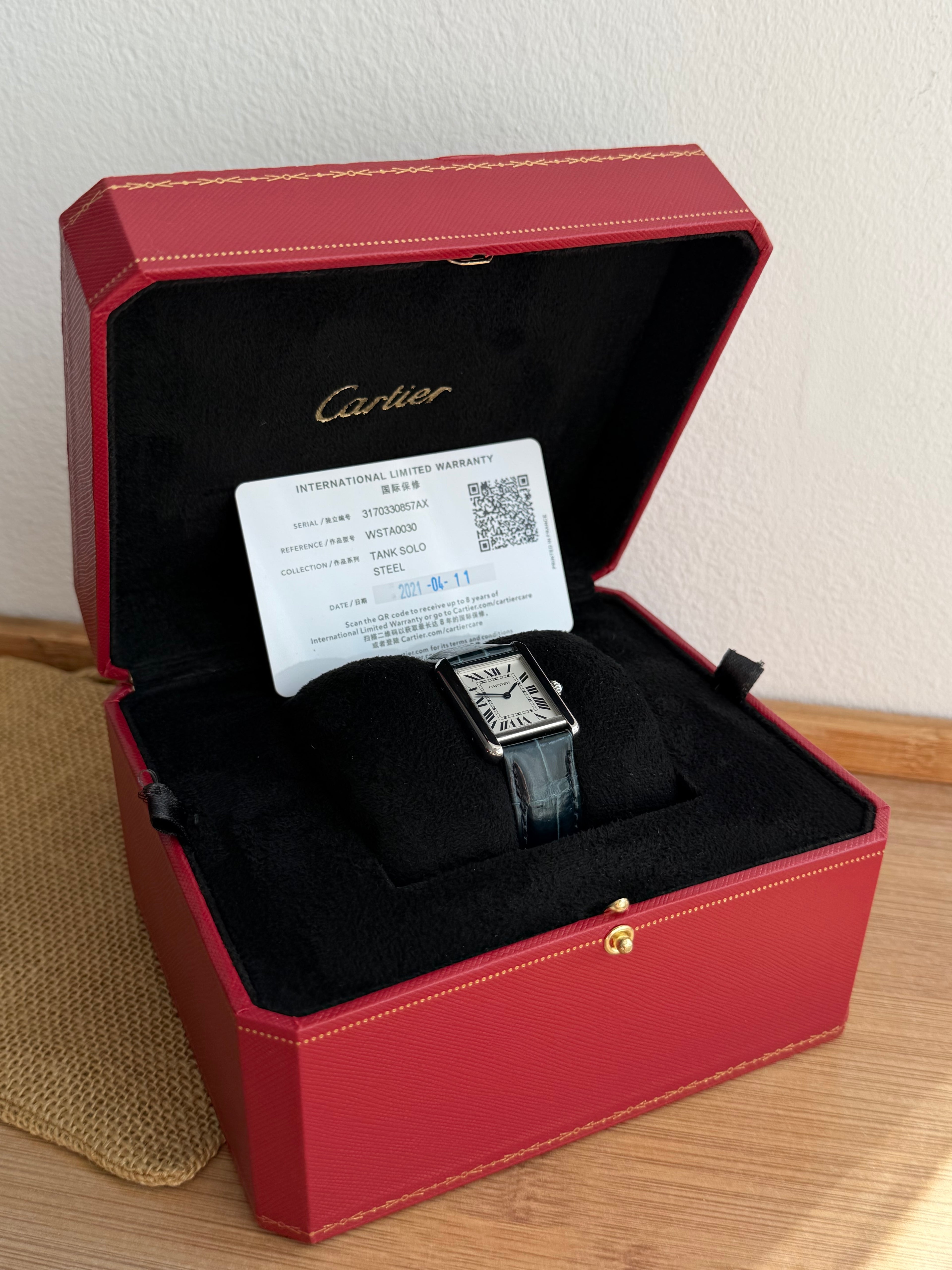 Ceas Cartier Tank Solo Ref. WSTA0030 - 31 mm × 24,4 mm
