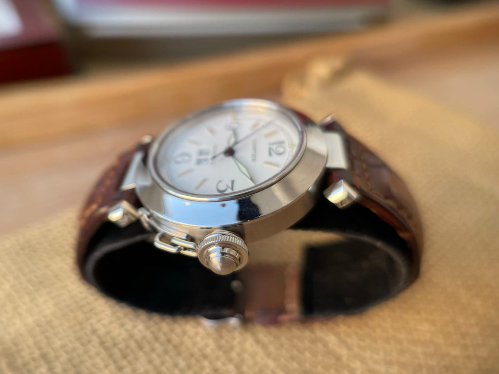 Cartier Pasha Automatic Big Date 35mm, curea de piele aligator 2475