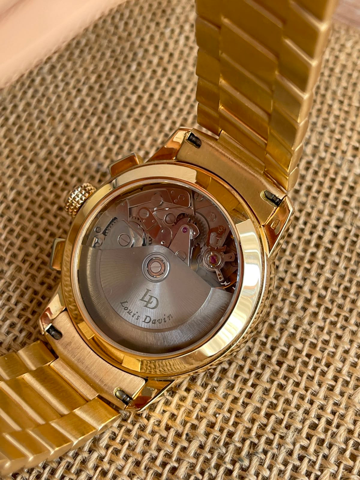 Ceas din Aur 18K Louis Davin - Valjoux 7750 - 148g total