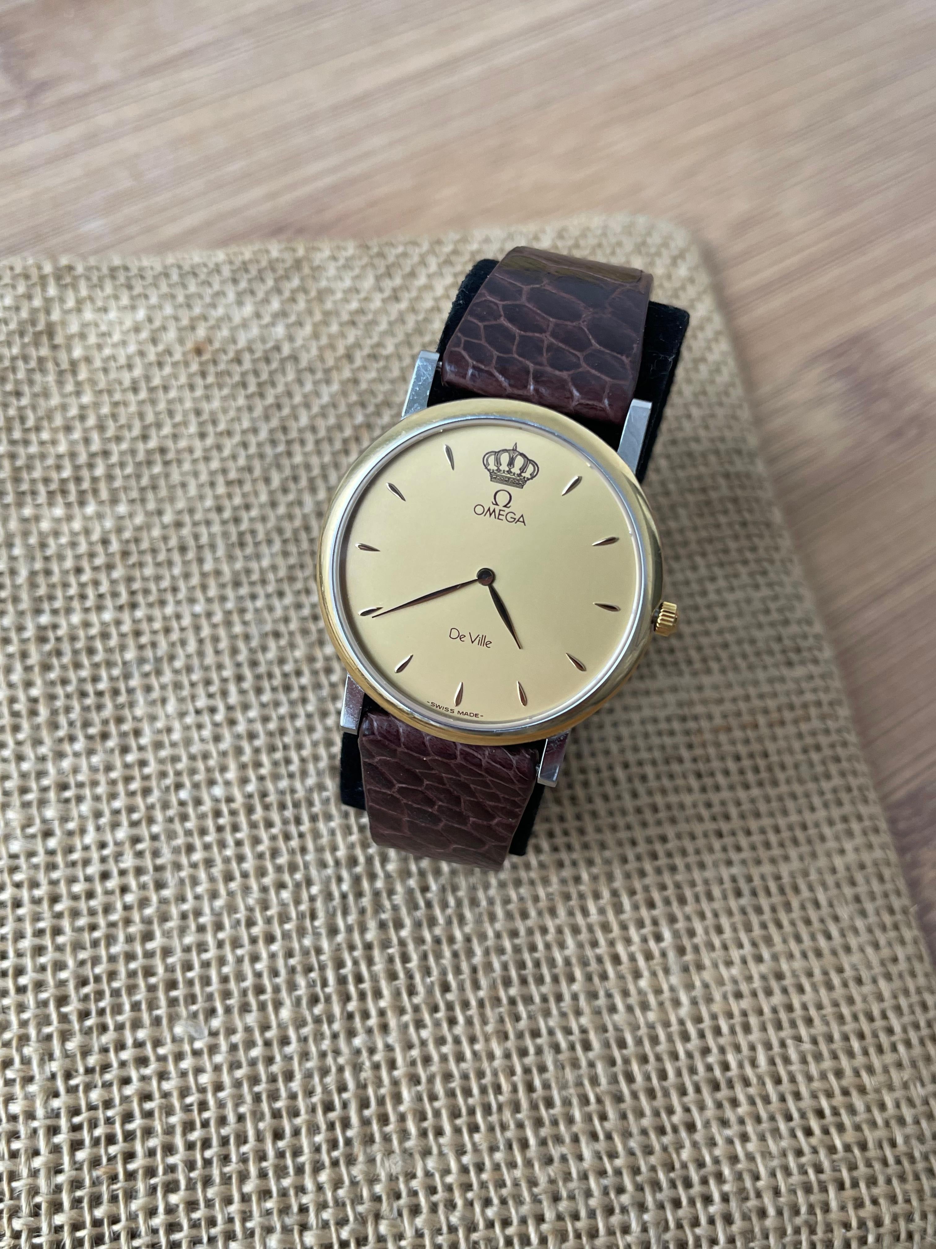 Ceas Omega De Ville - Unisex - curea de piele pe comanda