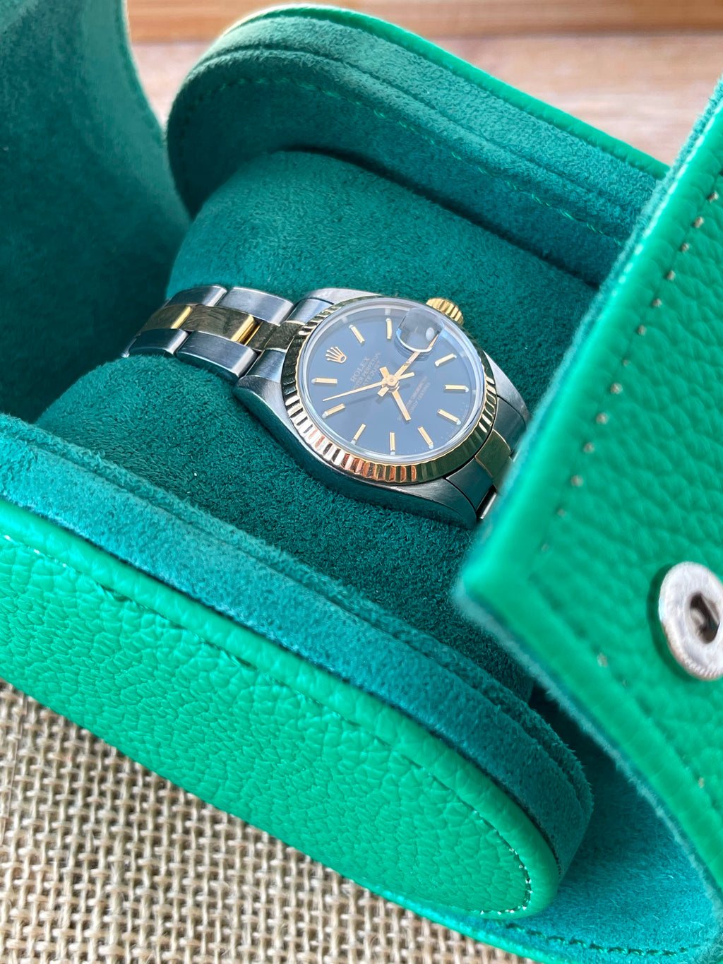Rolex Datejust Lady Aur şi Oțel 26mm Blue Dial Ref. 69173