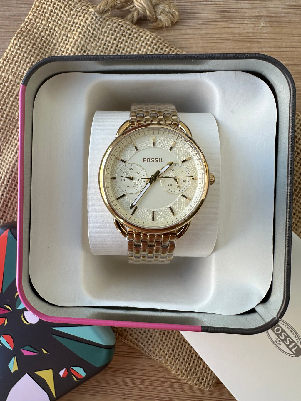 Ceas Fossil Tailor Gold nou - ES3714 - 35mm diametrul