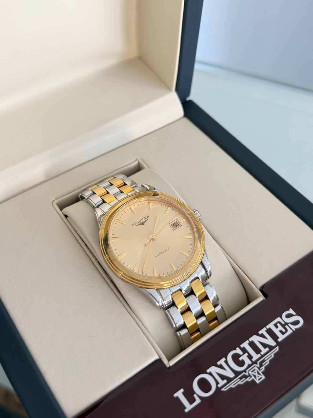 Longines Flagship Automatic 38.5mm - Two tone - Full set - Servisat - L4.974.3.32.7